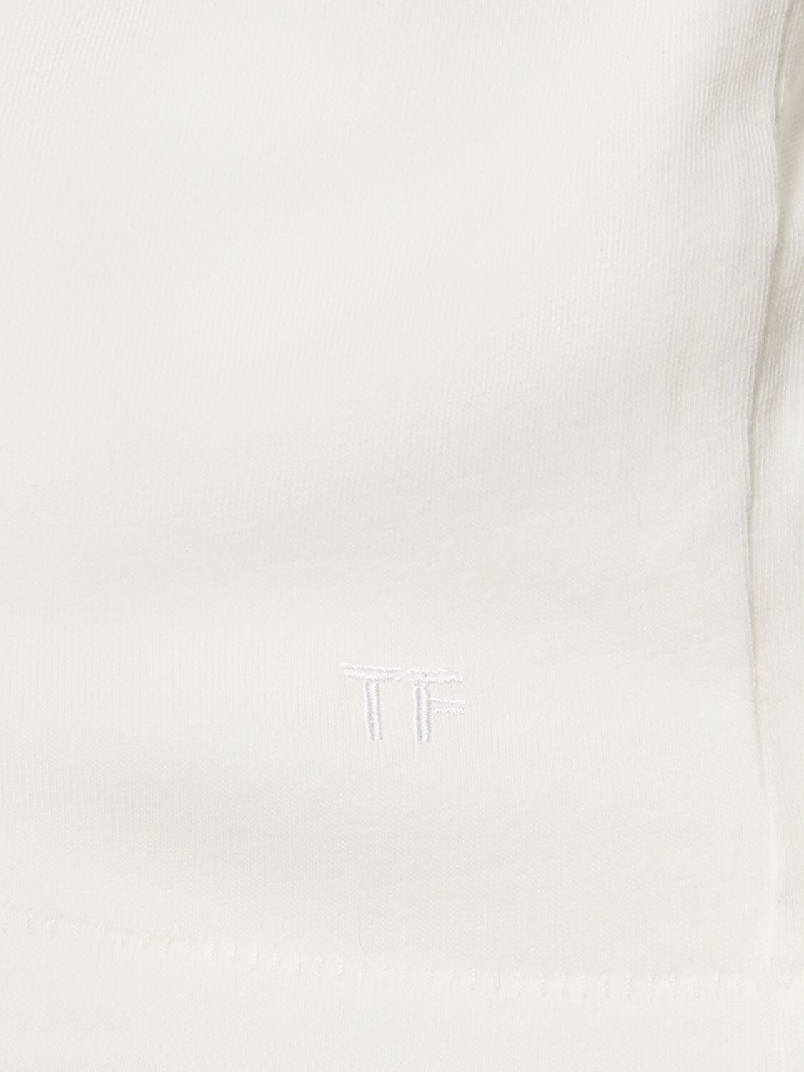 Shop Tom Ford Mélange Cotton Blend T-shirt In White