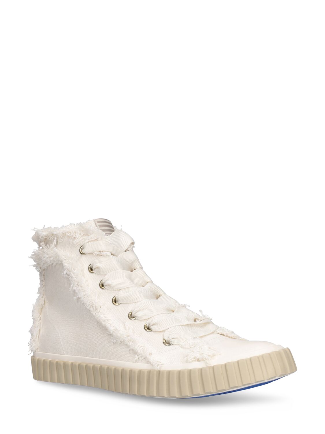 Shop Zimmermann Cotton High Top Sneakers In Off White