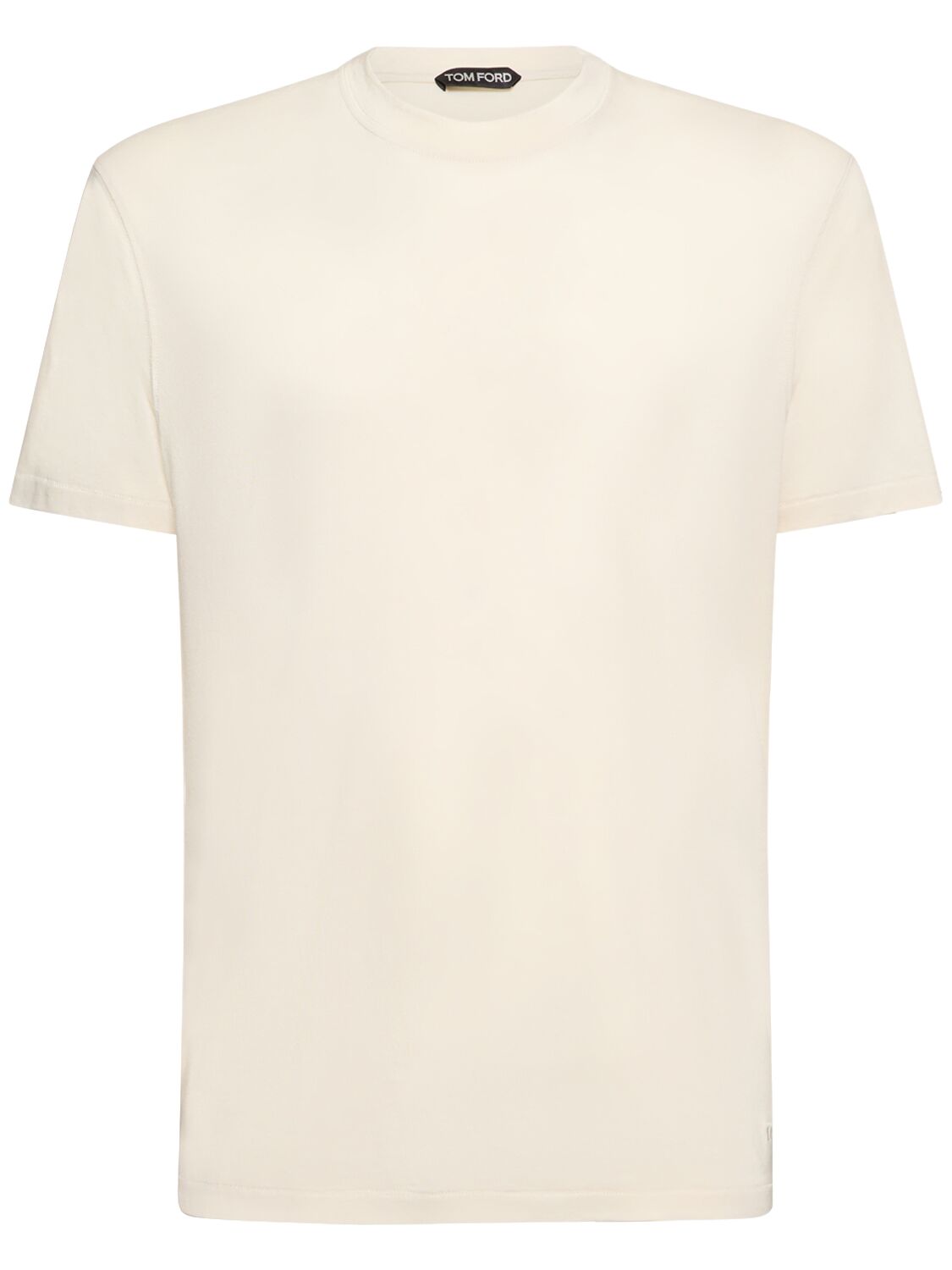 Tom Ford Lyocell & Cotton T-shirt In Ecru