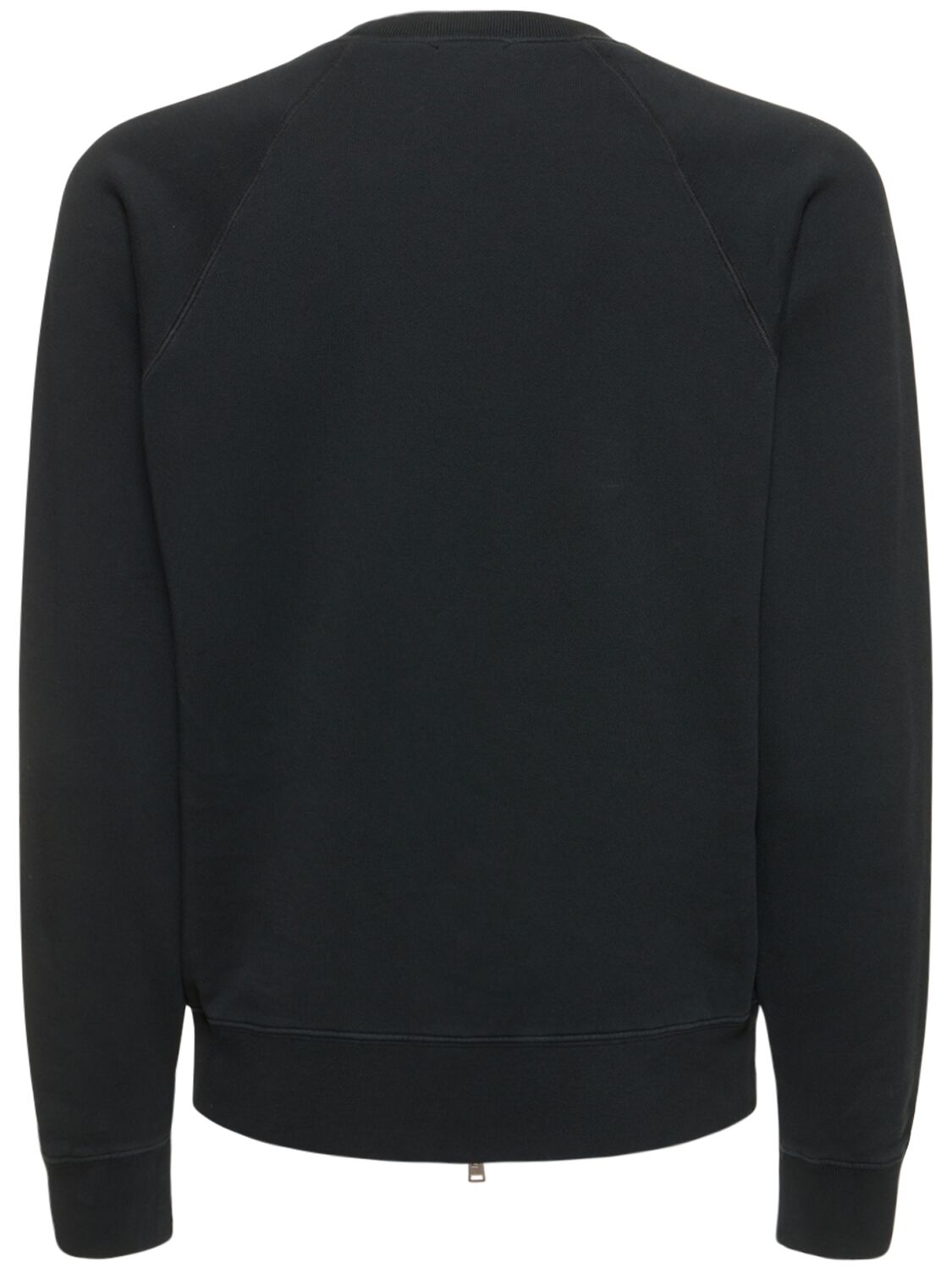 Shop Tom Ford Vintage Garment Dyed Cotton Sweatshirt In Black