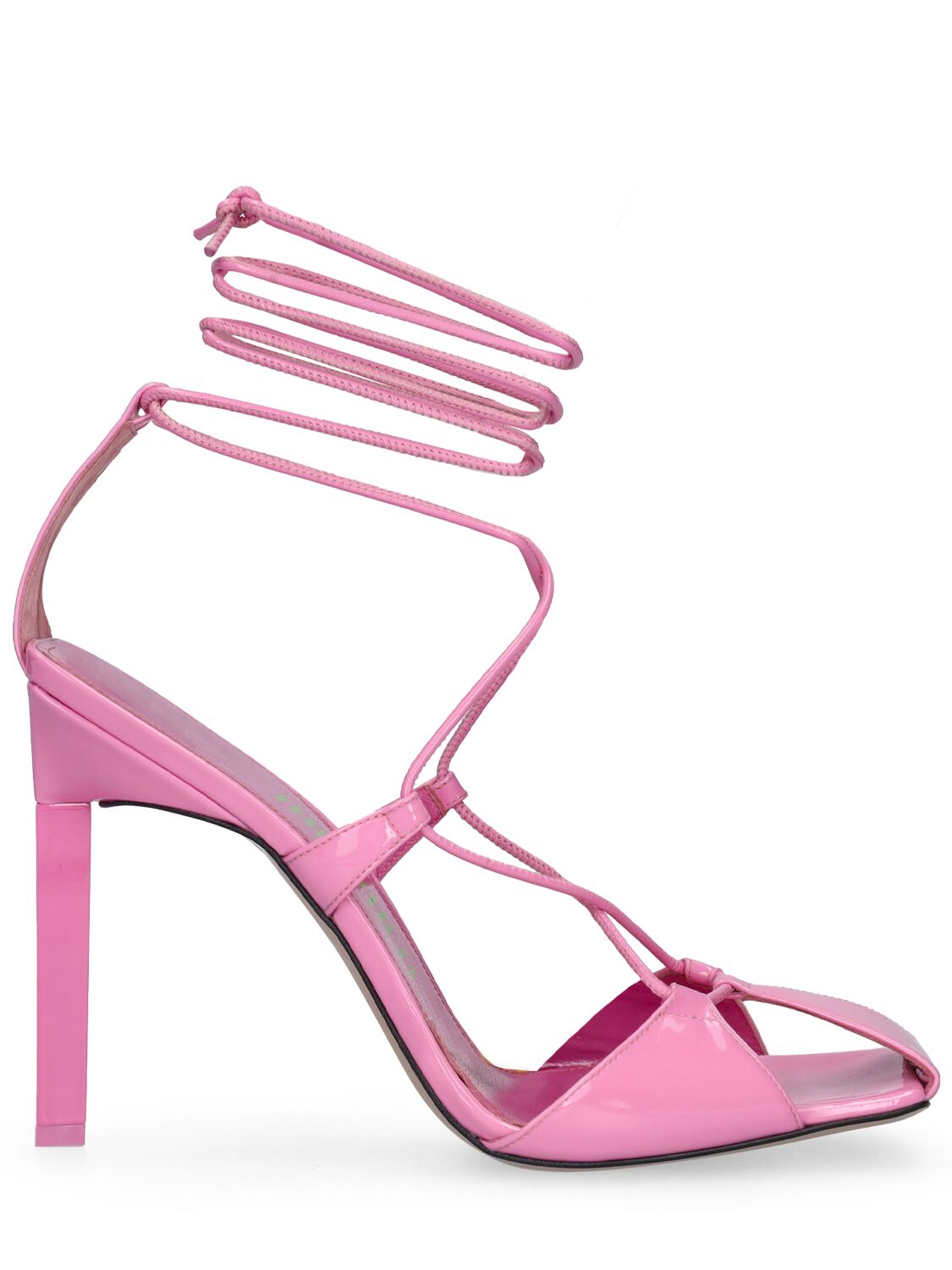 Shop Attico 105mm Adele Leather Sandals In Pink