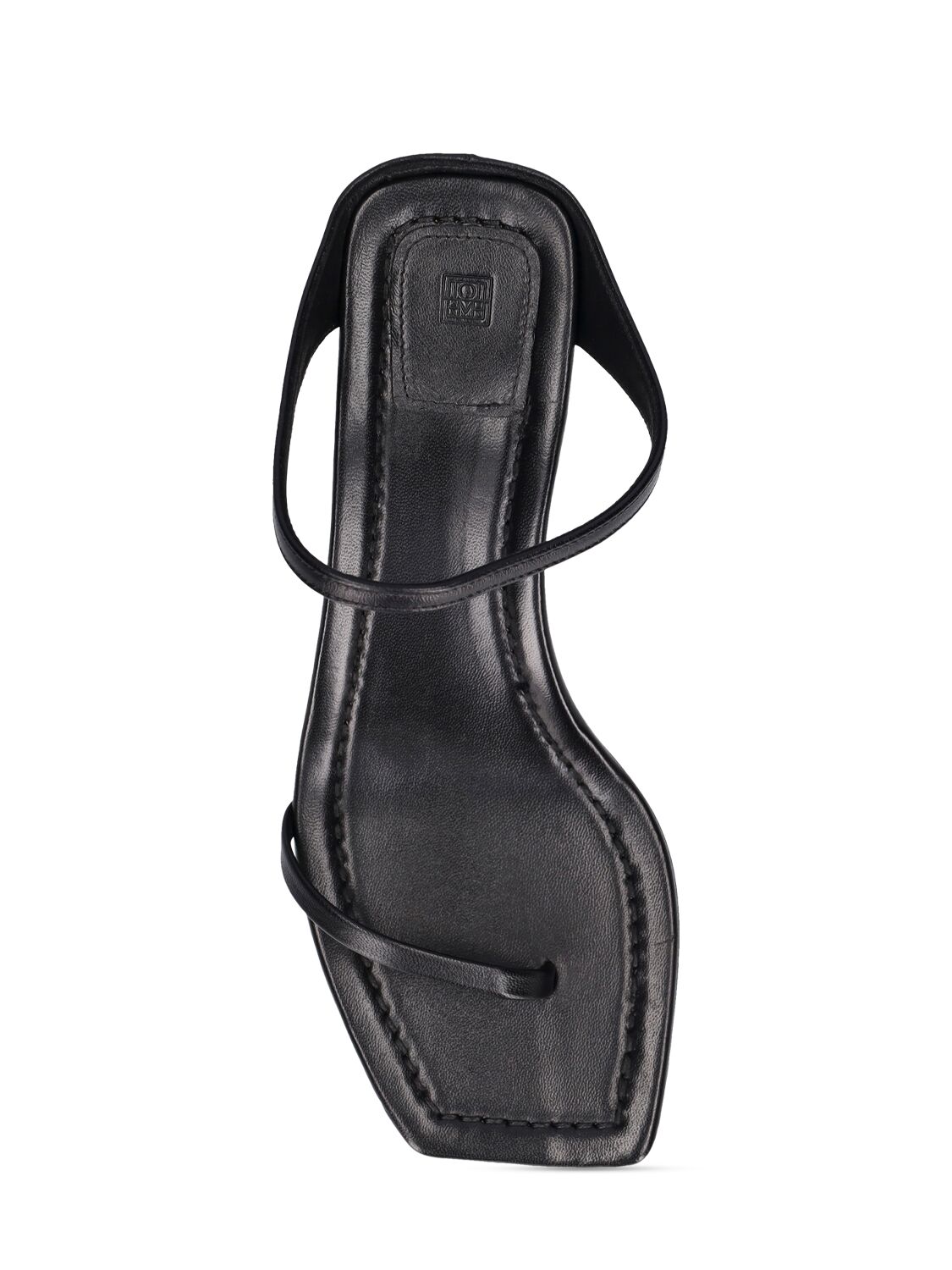 Shop Totême 60mm The City Leather Sandals In Black