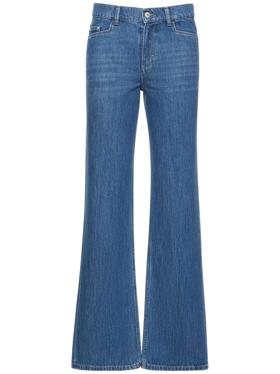 Wandler High-rise Organic Straight-leg Jeans In Blue