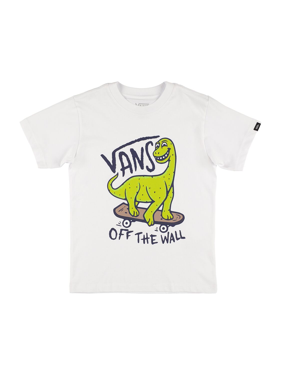 Image of Dino Print Cotton Jersey T-shirt