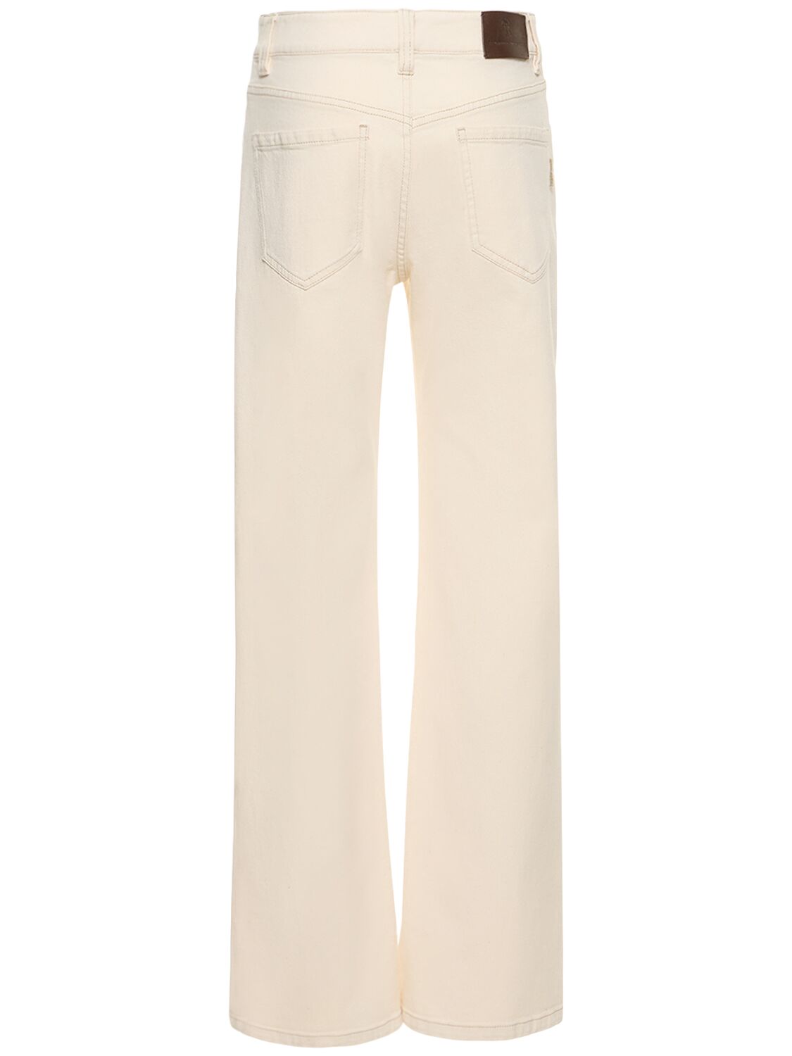 Shop Brunello Cucinelli High Rise Straight Denim Jeans In Off-white