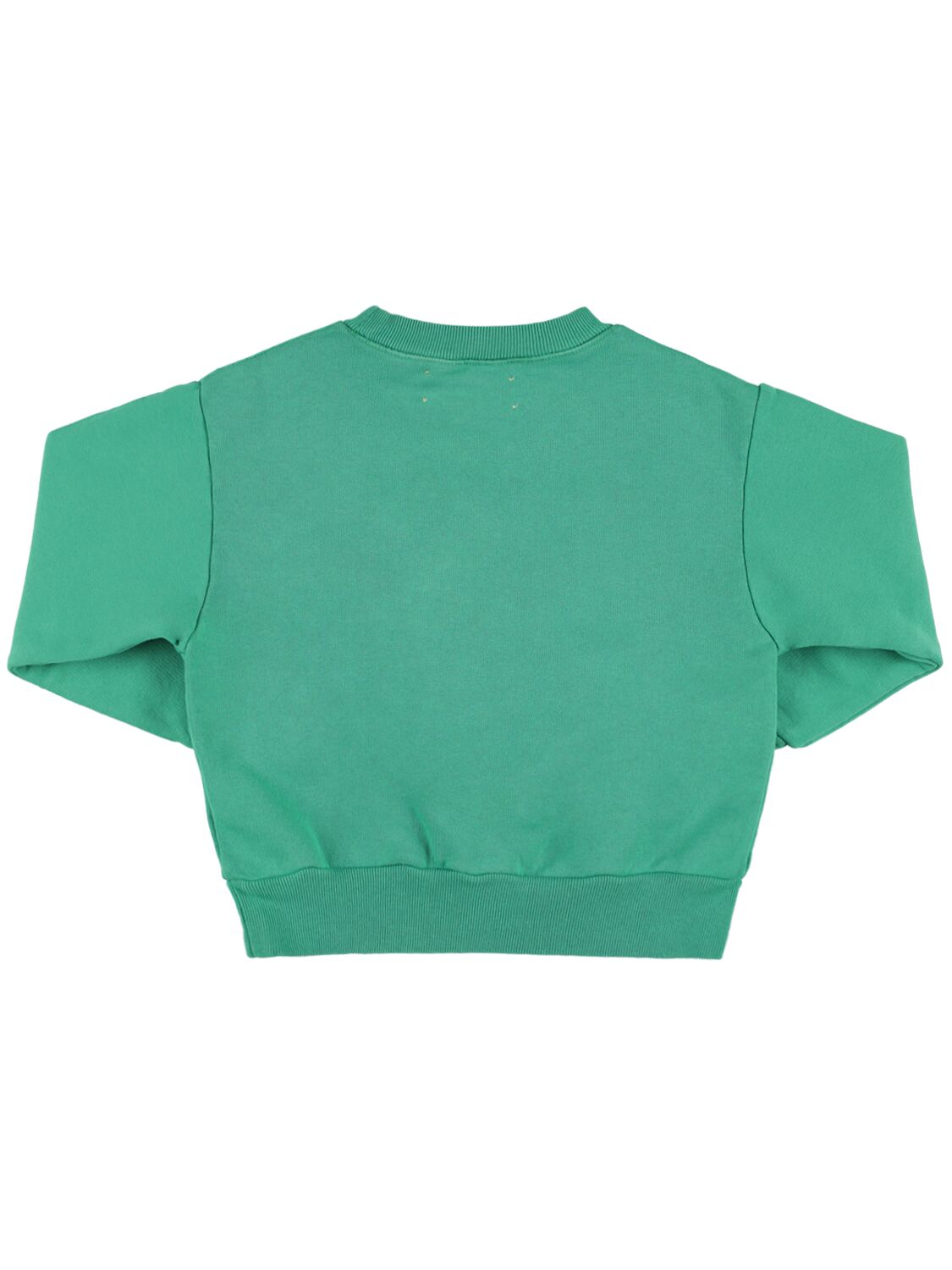 Shop The Animals Observatory Printed Cotton Crewneck Sweatshirt In Green