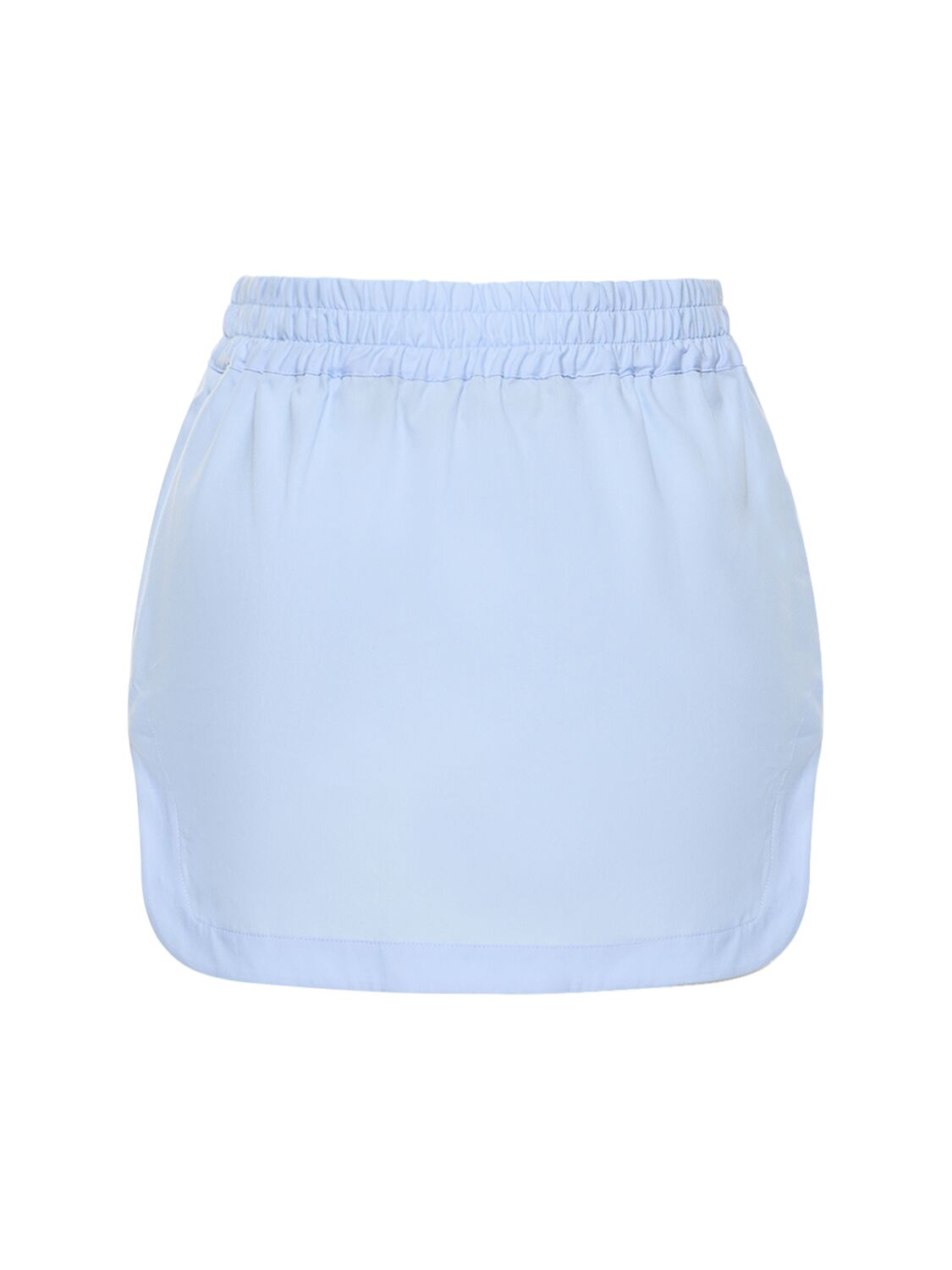 Shop Attico Rooney Poplin Mini Skirt In Light Blue