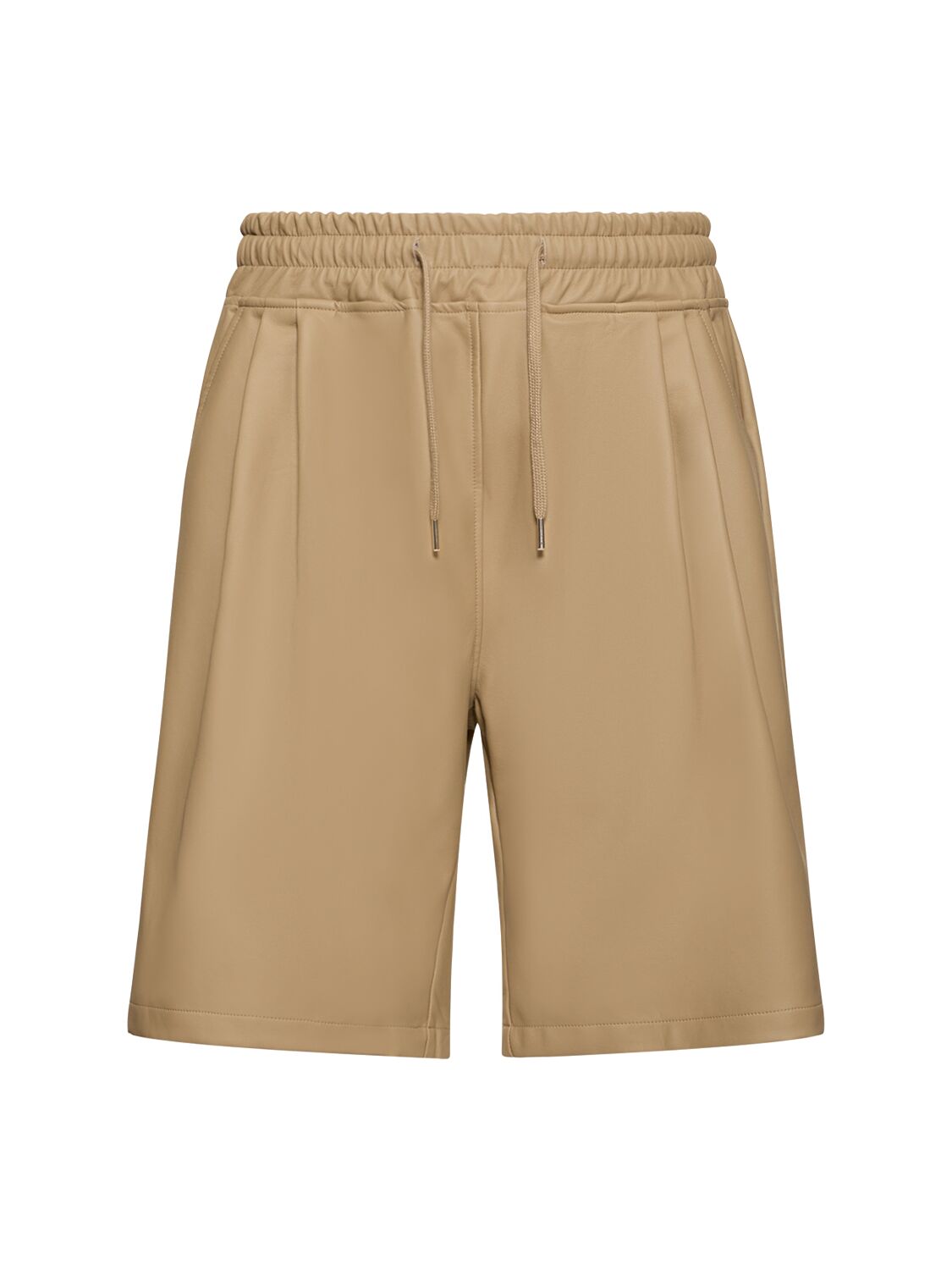 Image of Faux Leather Jogging Shorts