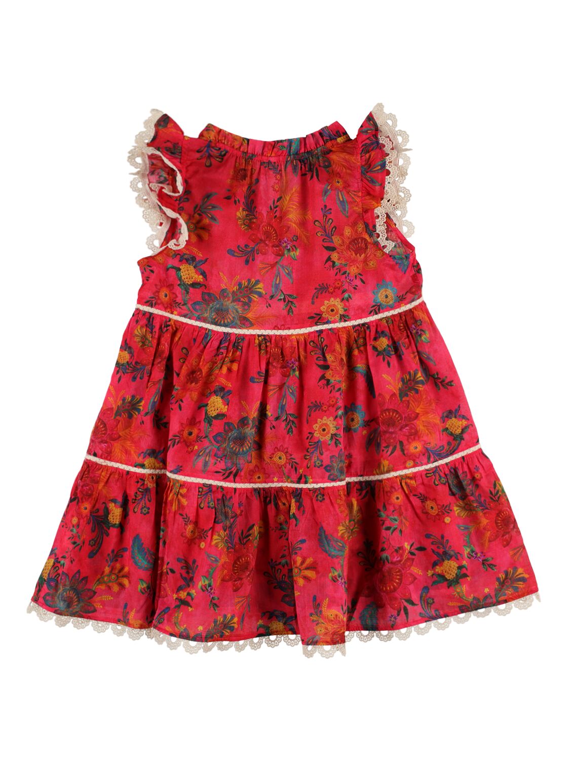 Shop Zimmermann Printed Cotton Dress In Mutlicolor