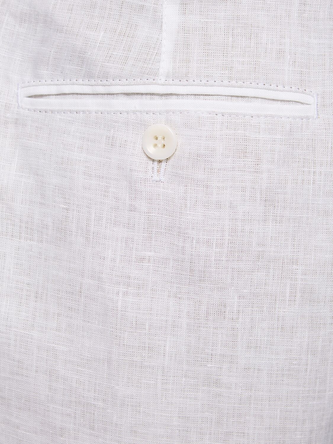 Shop Loro Piana Arizona Linen Bermuda Shorts In Optic White
