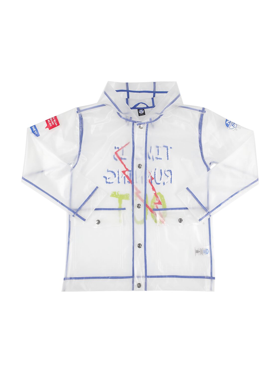 North Sails Kids' Recycled Pvc Windbreaker Jacket In Transparent