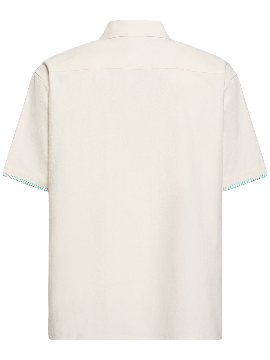 Shop Commas Ramie & Cotton Shirt In White