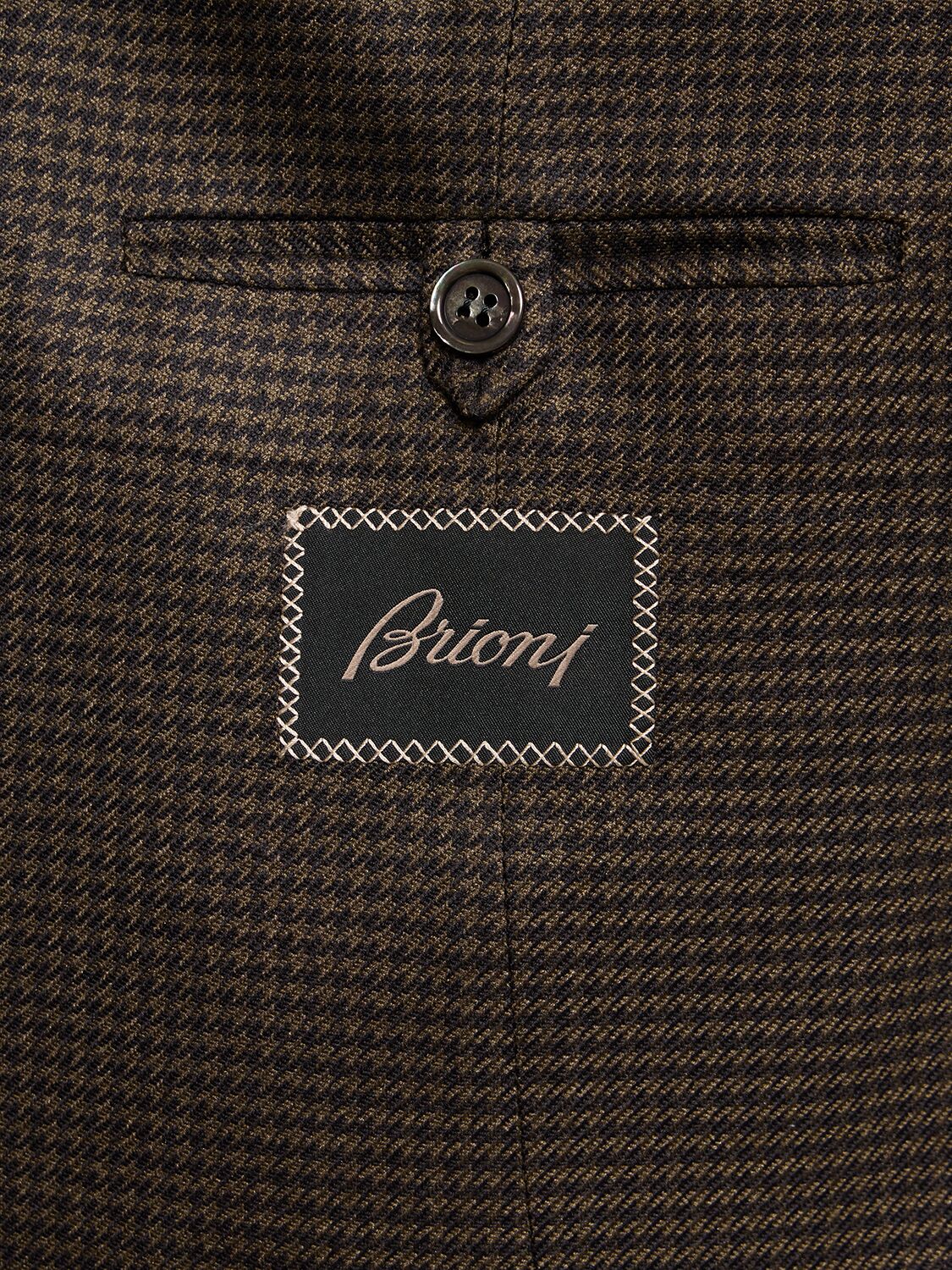 Shop Brioni New Plume Wool & Silk Jacket In Navy Reseda