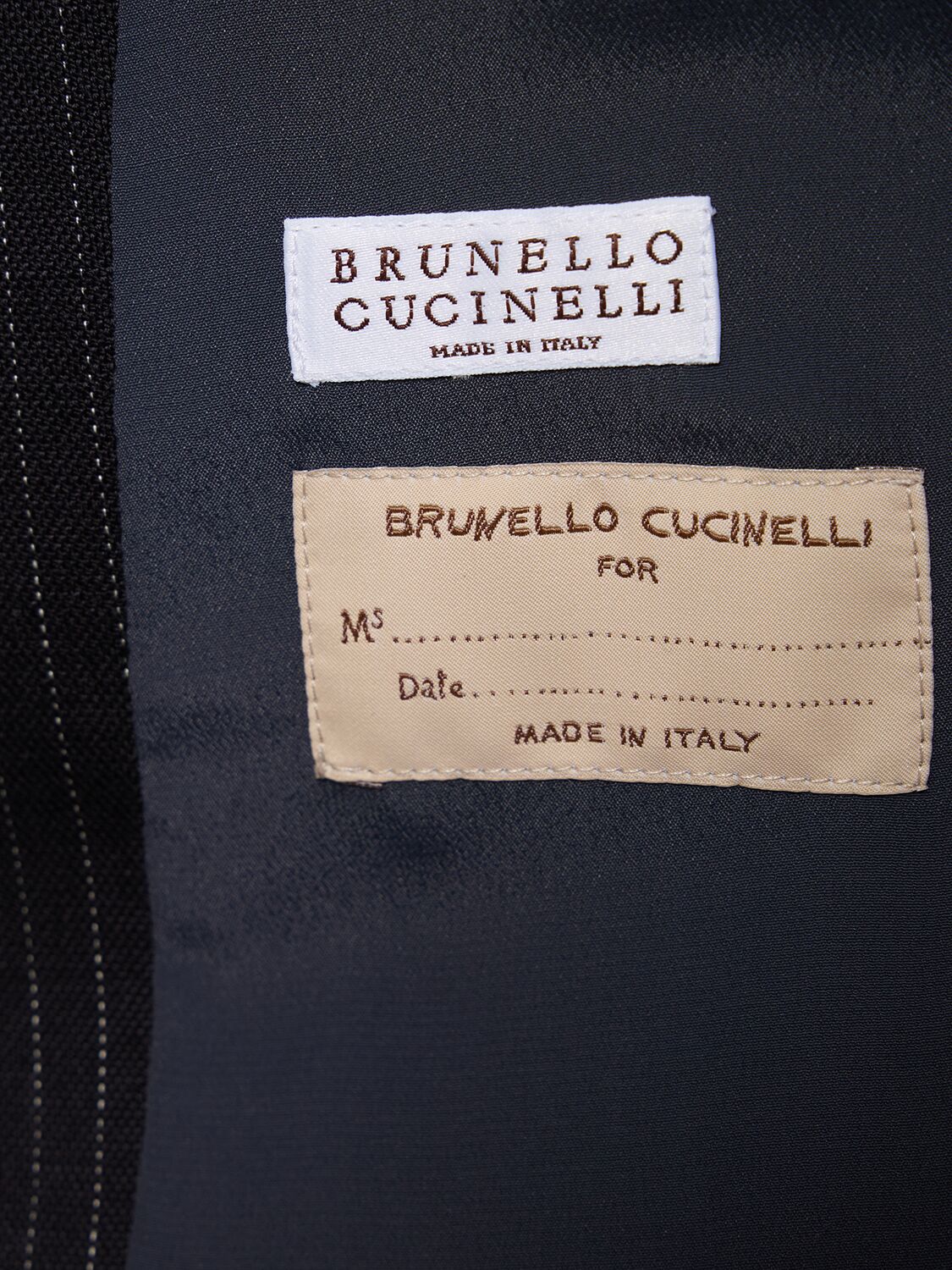 Shop Brunello Cucinelli Sparkle Pinstripe Wool Jacket In Multicolor