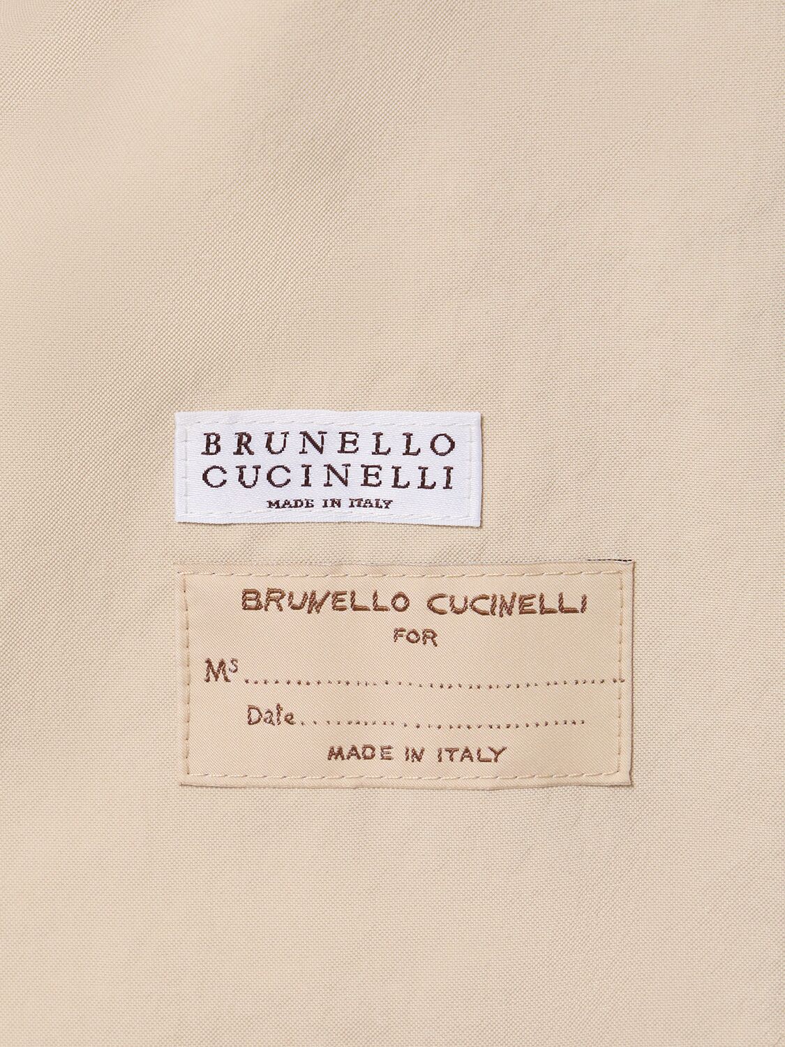 Shop Brunello Cucinelli Belted Tech Gabardine Trench Coat In Beige
