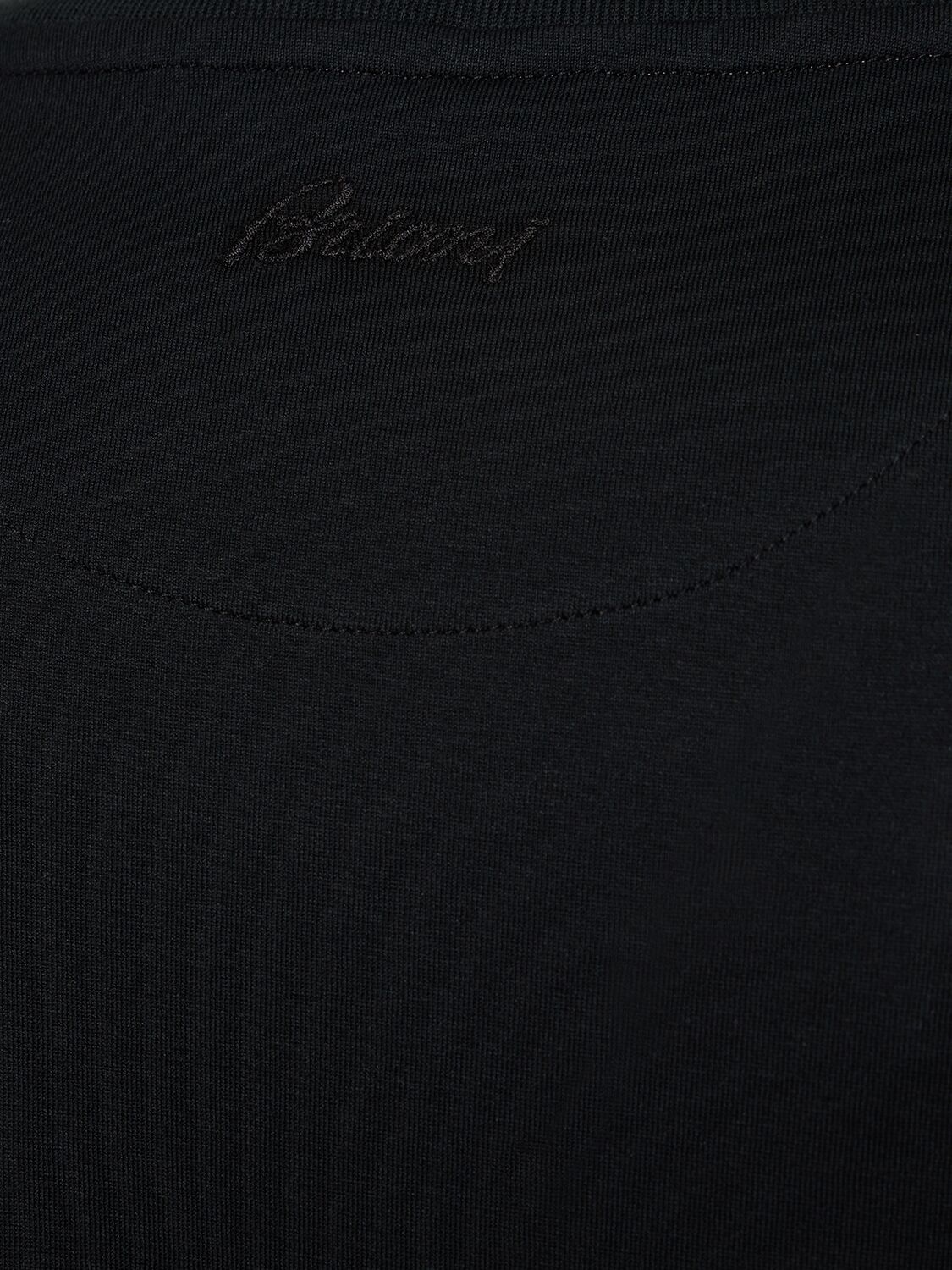 Shop Brioni Cotton Jersey T-shirt In Black