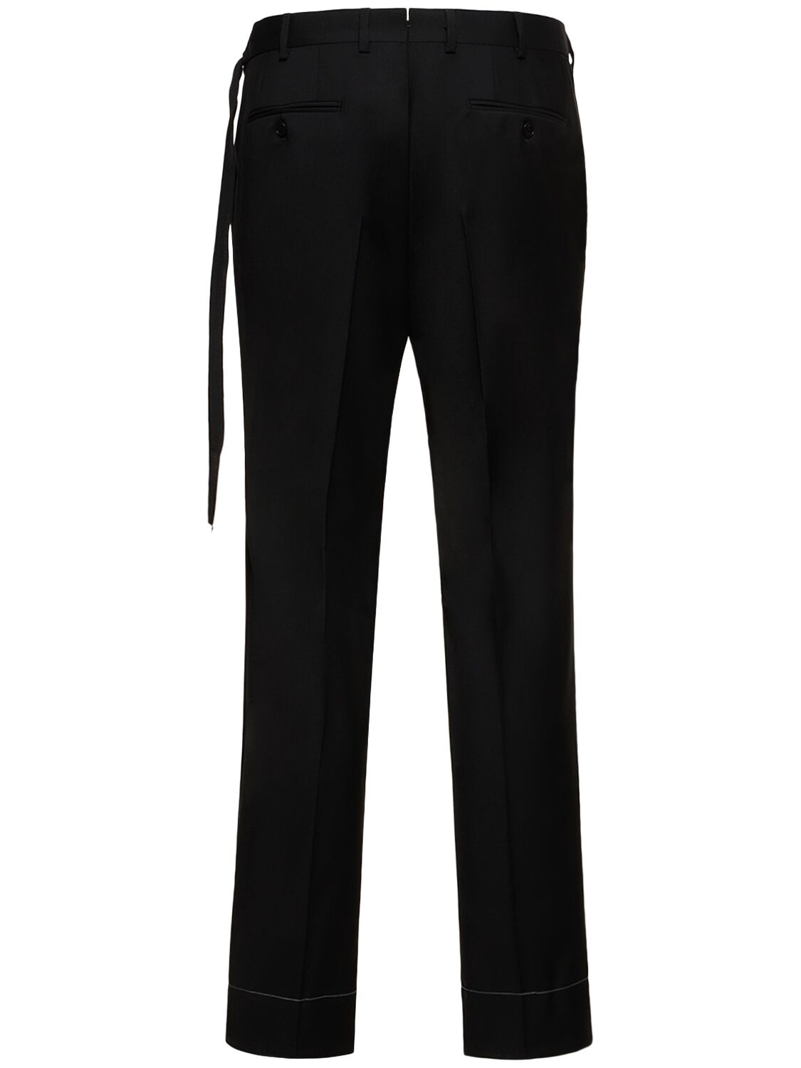 Shop Brioni Vail Plain Wool Twill Pants In Black