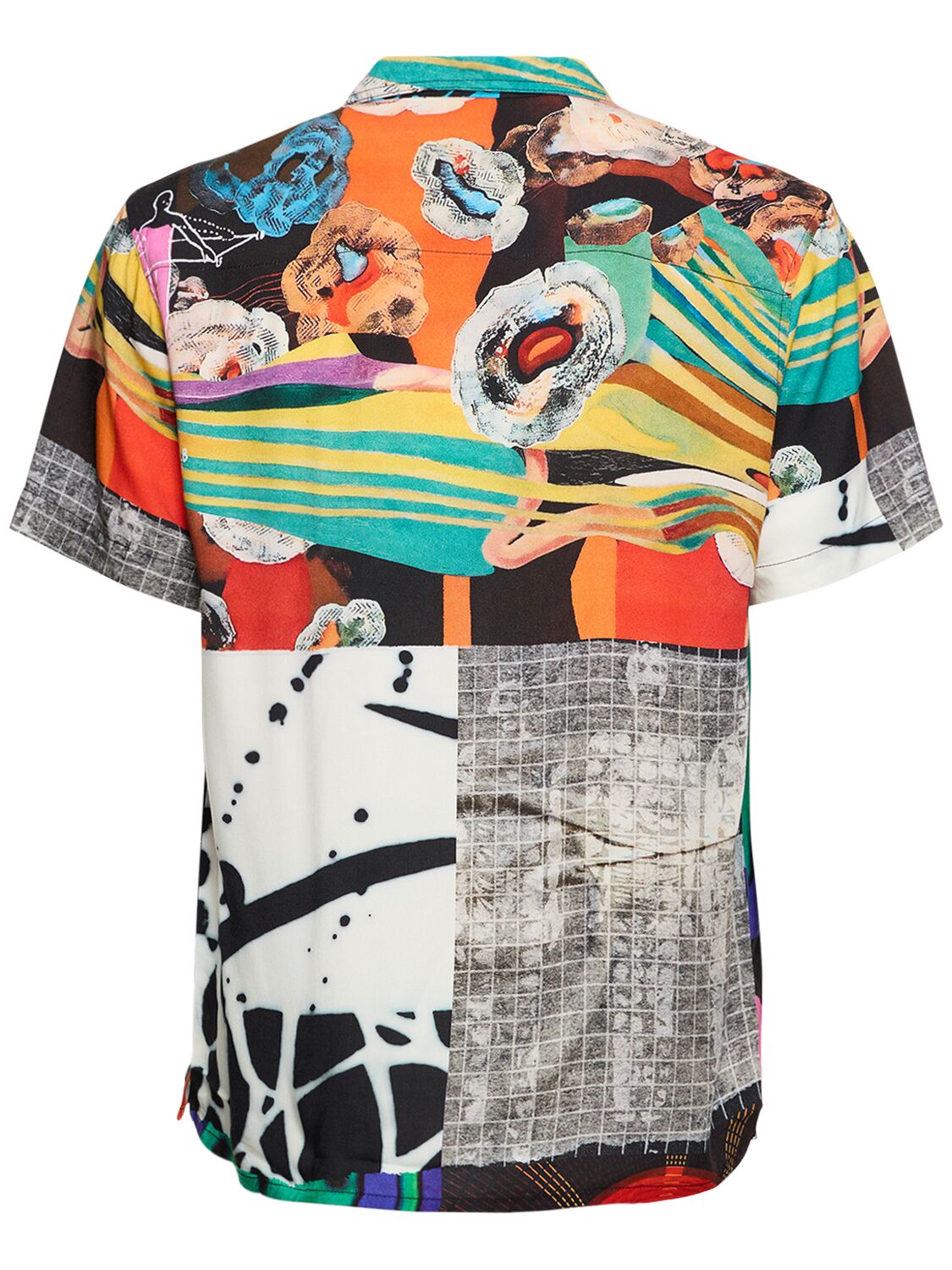 Shop Deva States Cache Printed Rayon Blend S/s Shirt In Multicolor