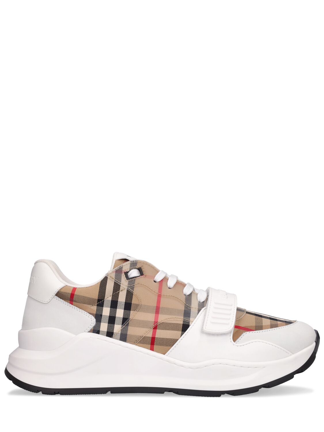 Burberry Ramsey Low Top Trainers In White,clear