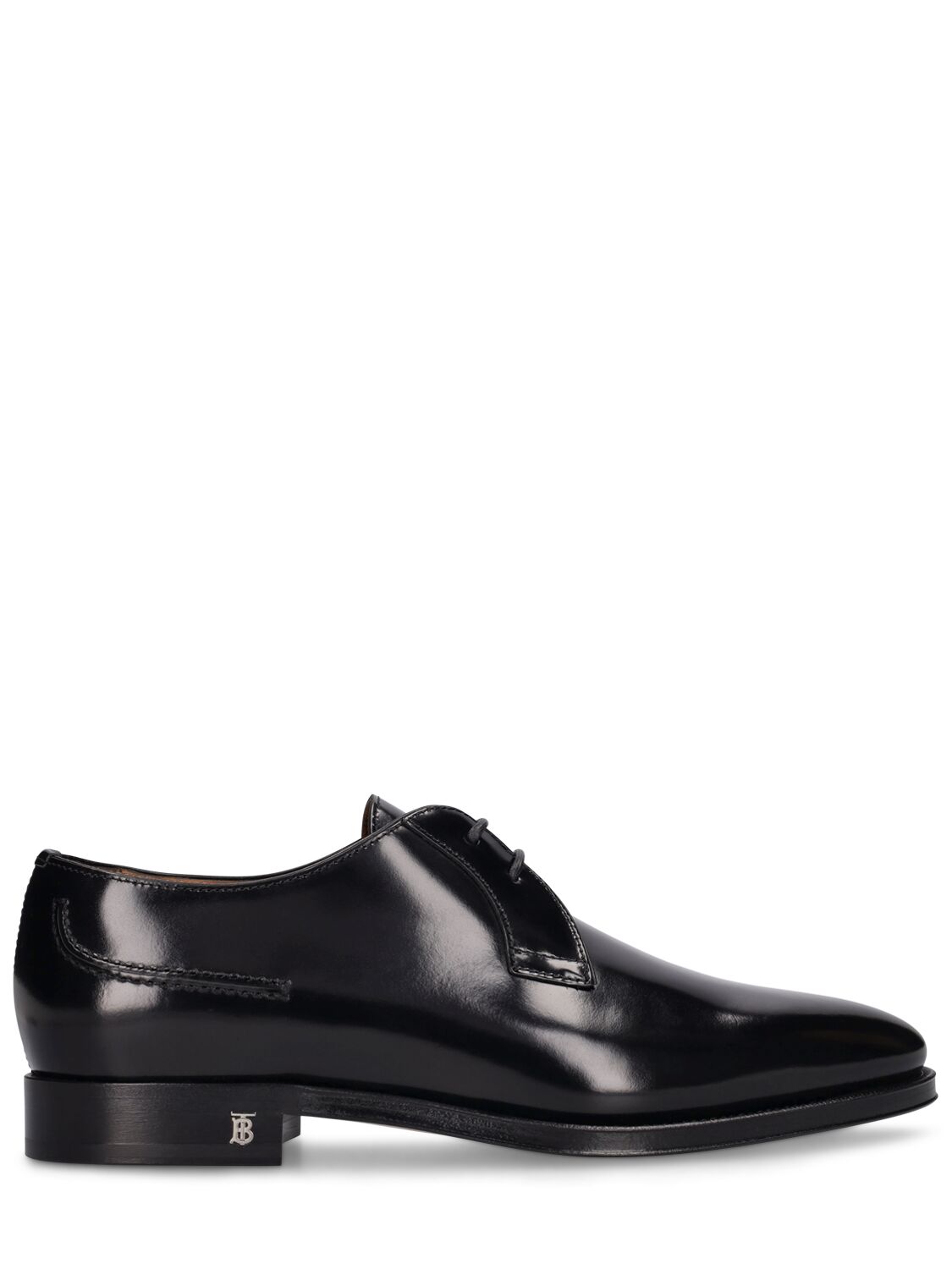 Shop Burberry Simon Leather Lace-up Derby Shoes In Black