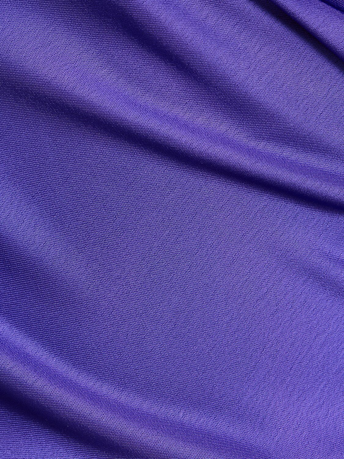 MELVA科技织物绸缎镂空长款连衣裙