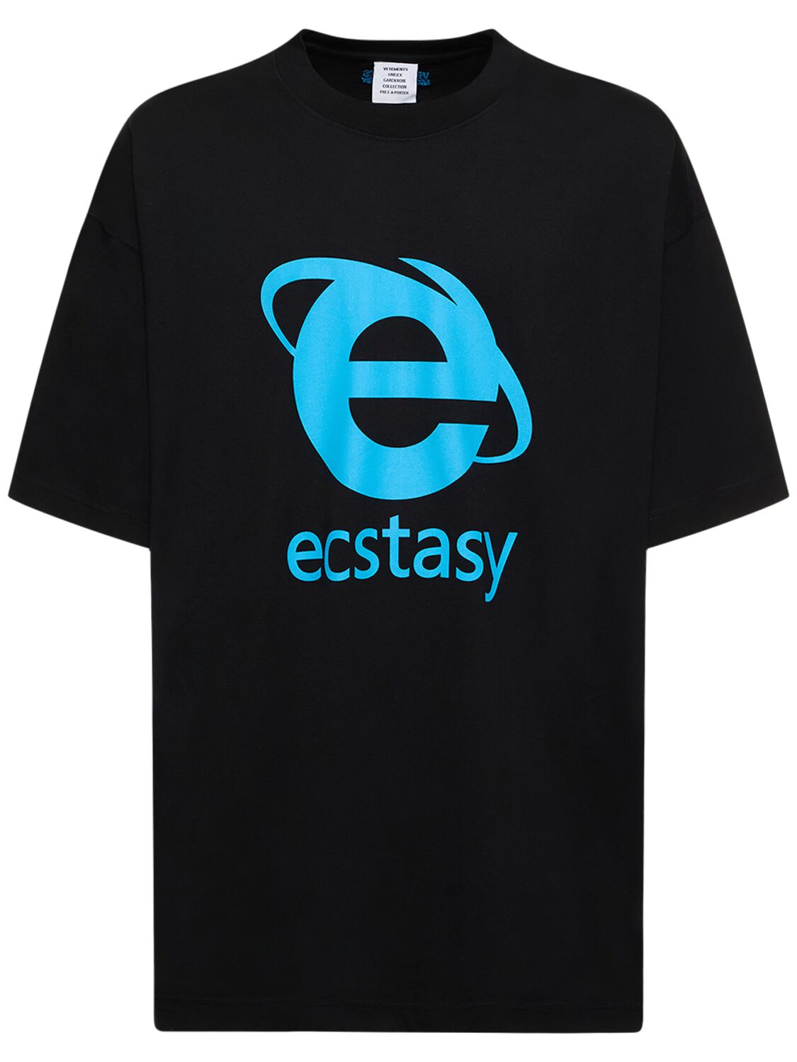 VETEMENTS ECSTASY PRINTED COTTON T-SHIRT