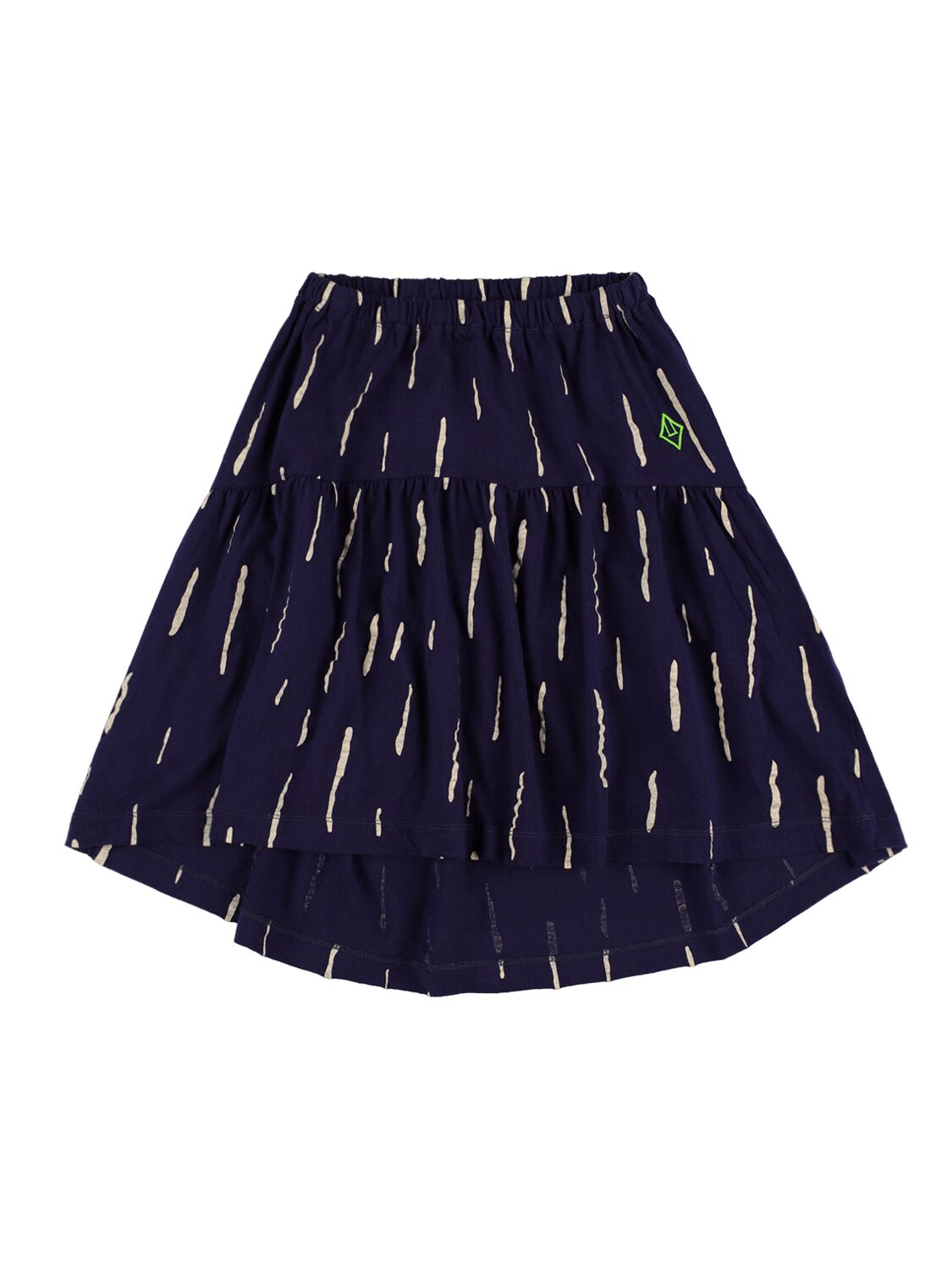 The Animals Observatory Kids' Glowing Cotton Midi Skirt In Navy