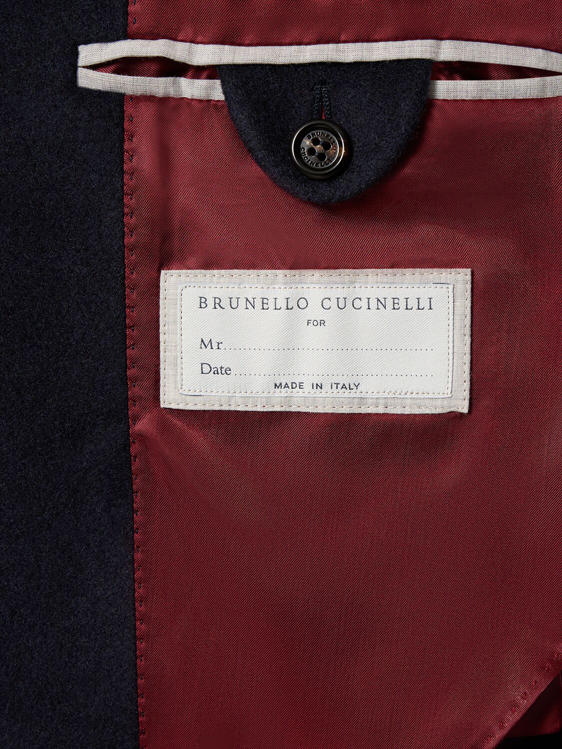 Shop Brunello Cucinelli Cashmere Single Breasted Overcoat In Navy