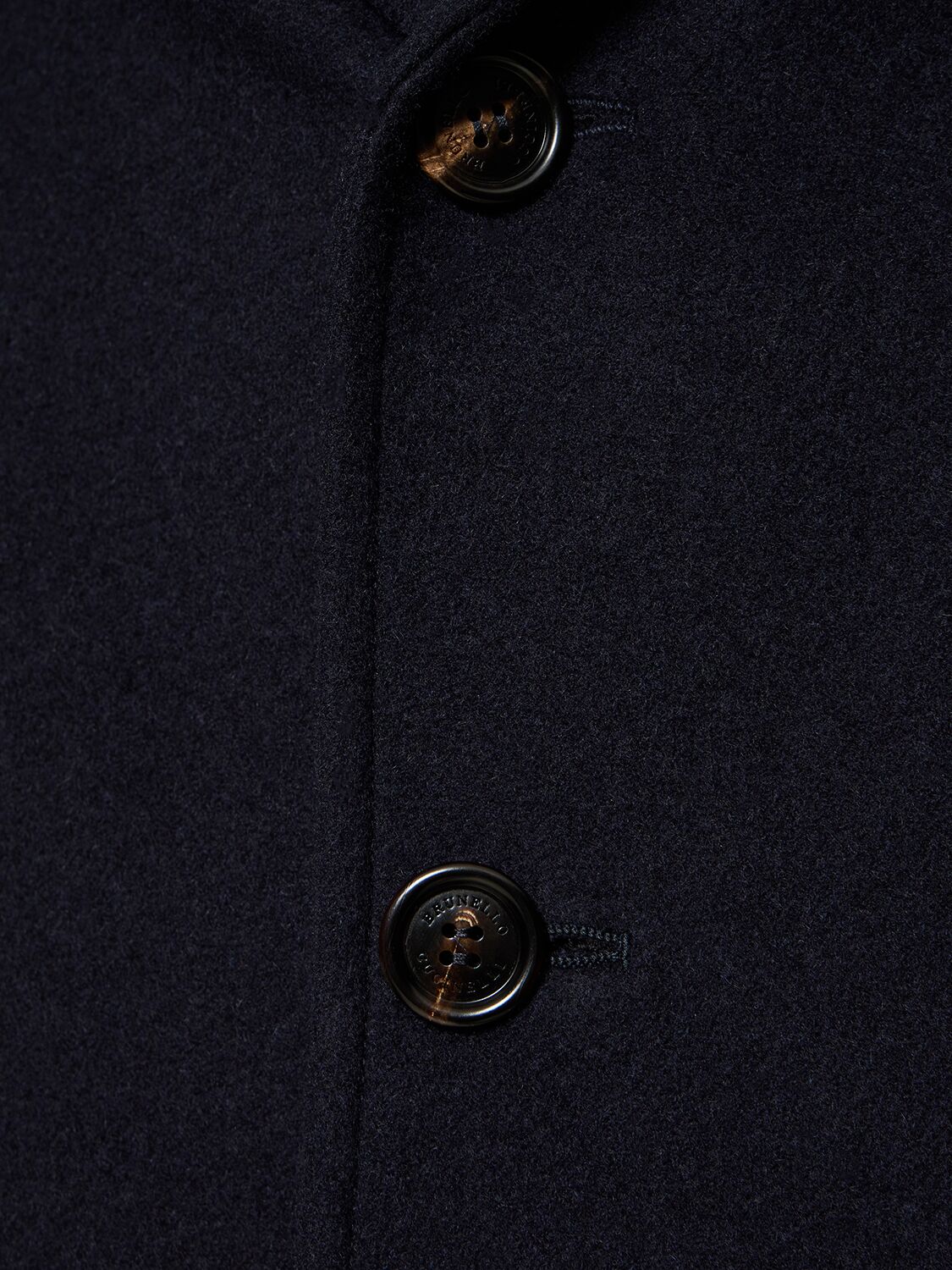 Shop Brunello Cucinelli Cashmere Single Breasted Overcoat In Navy