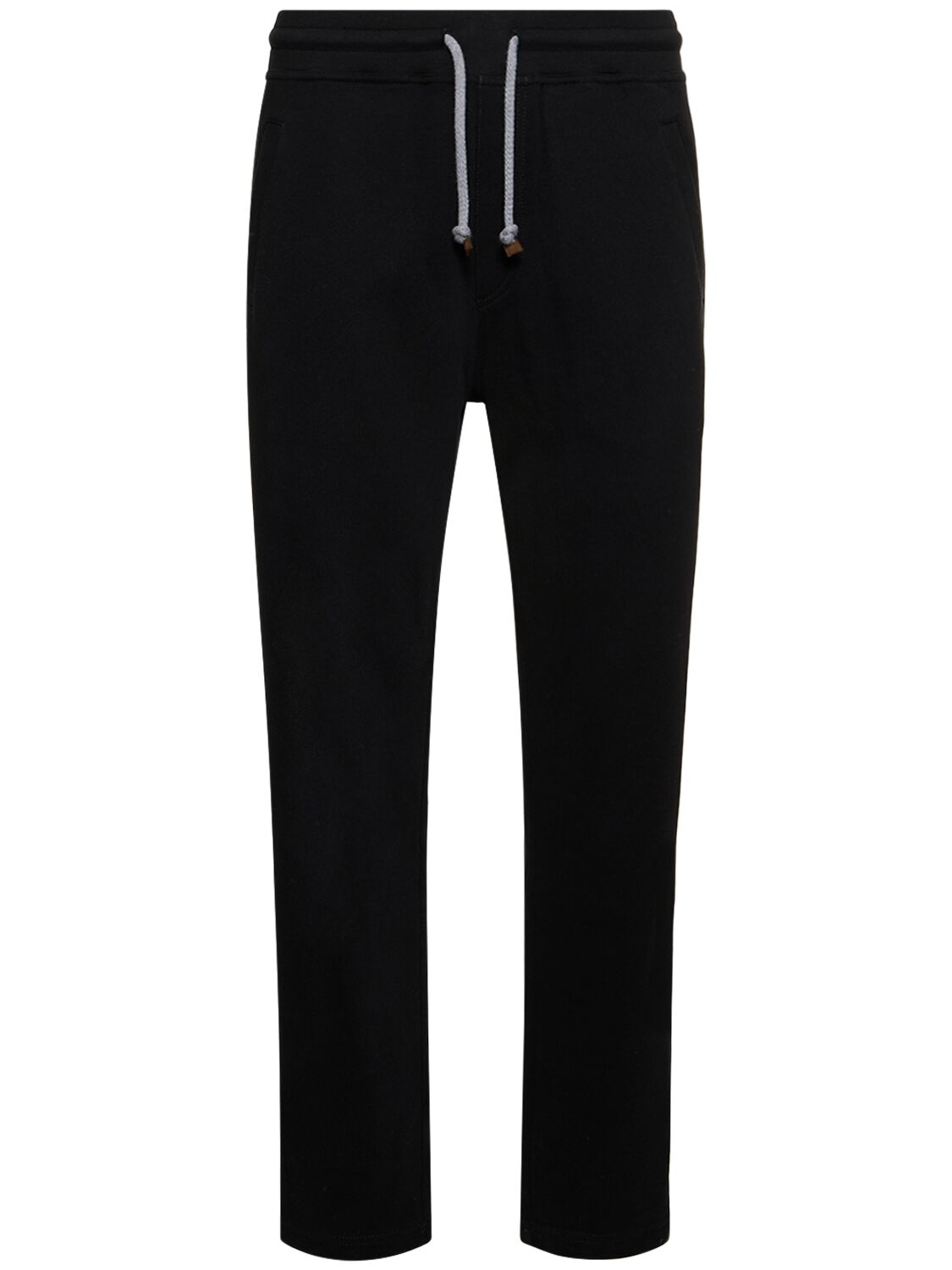 Shop Brunello Cucinelli Cotton Sweatpants In Black