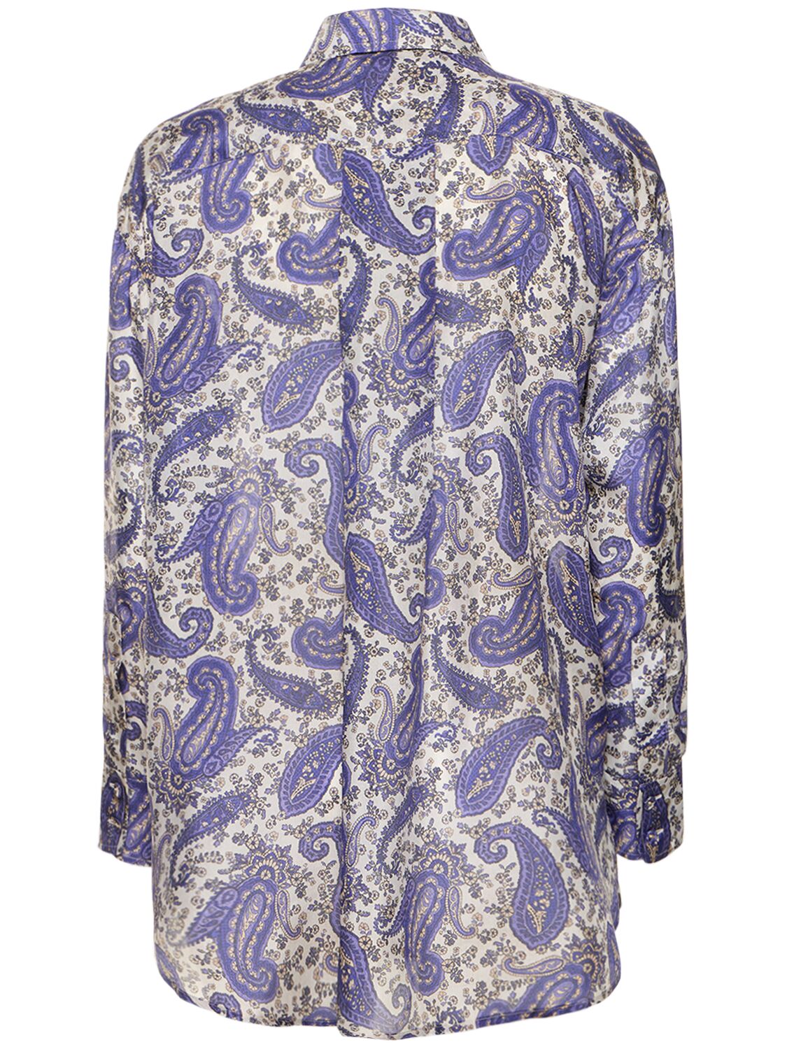 Shop Zimmermann Devi Printed Relaxed Fit Silk Shirt In Multicolor