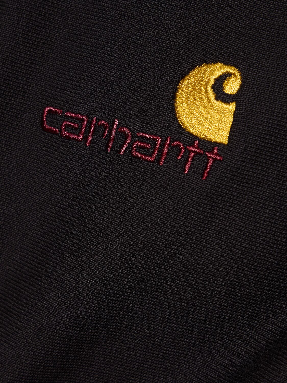 Shop Carhartt American Script Sweatshirt Hoodie In Black