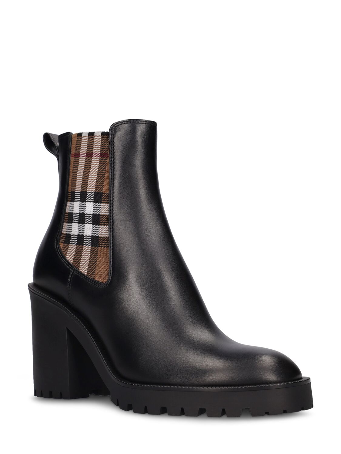 Shop Burberry 70mm New Allostock Leather Ankle Boots In Black
