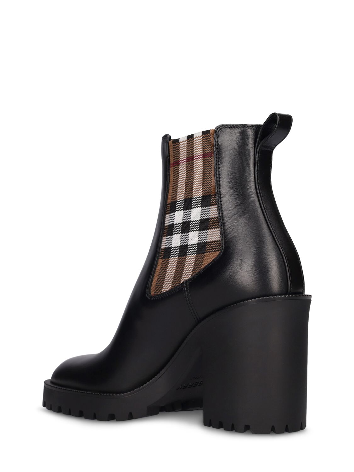 Shop Burberry 70mm New Allostock Leather Ankle Boots In Black