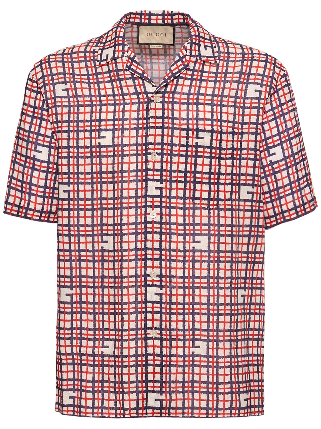 Image of Tartan Linen Bowling Shirt