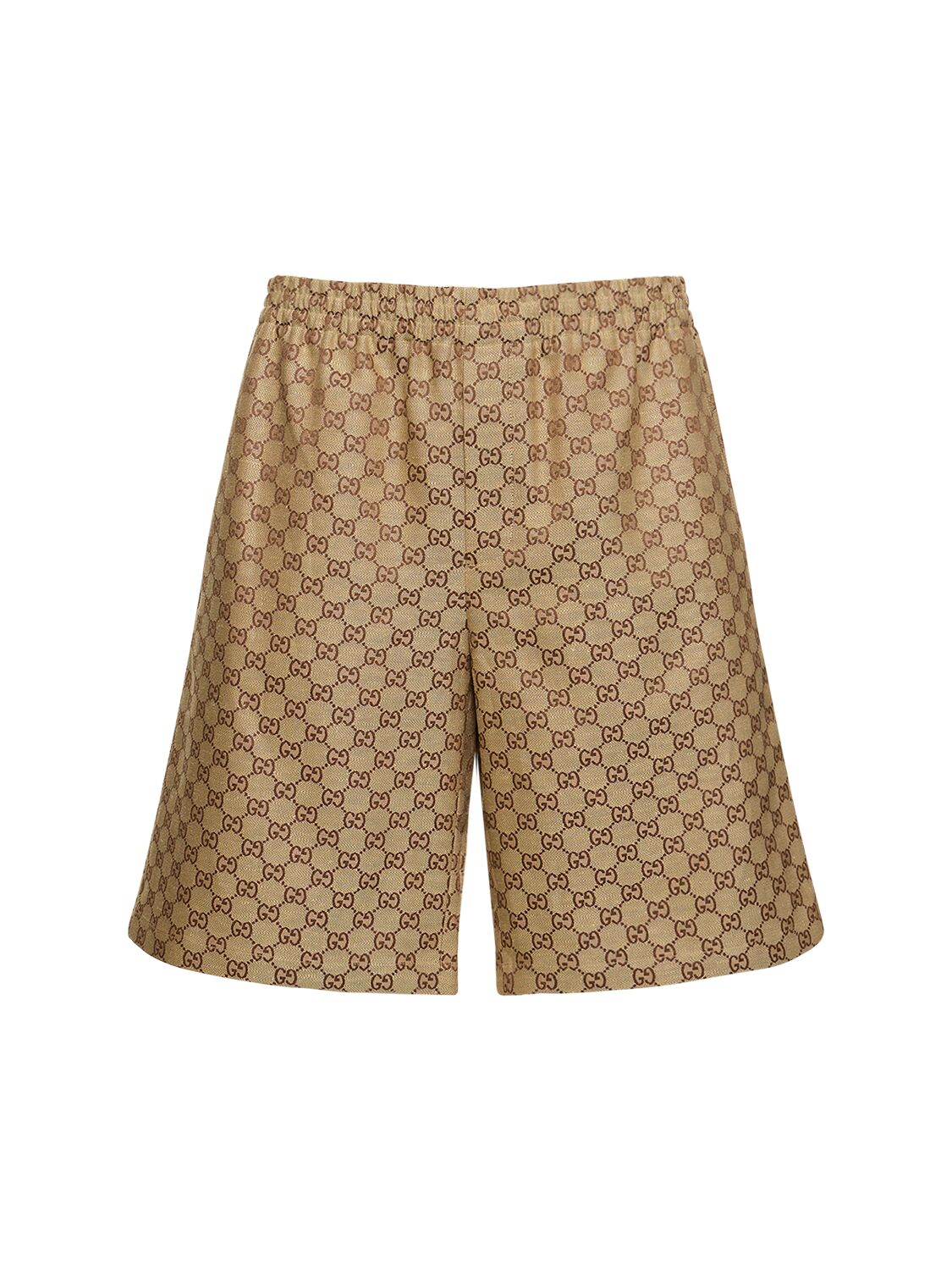 Summer Gg Supreme Linen Blend Shorts – MEN > CLOTHING > SHORTS