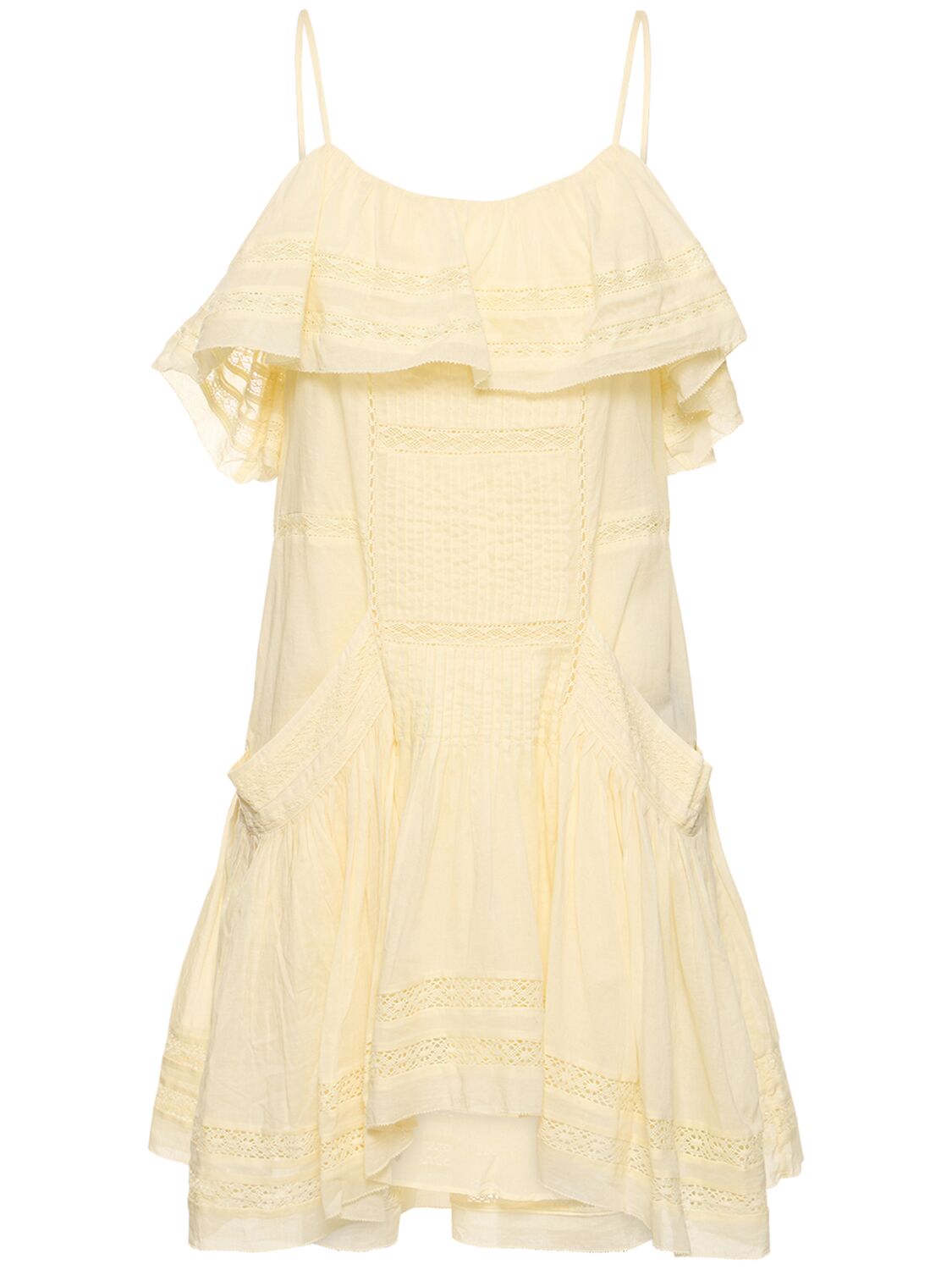 Image of Moly Ruffled Cotton Mini Dress