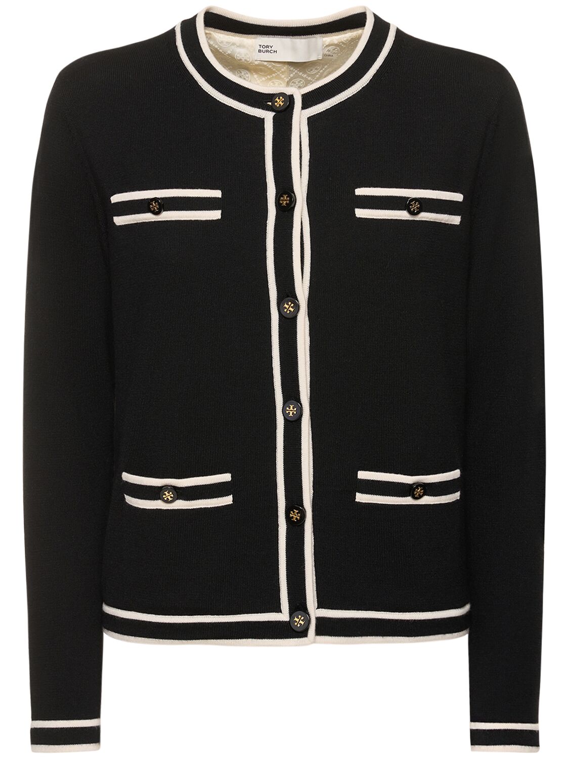 Image of Kendra Buttoned Wool Cardigan