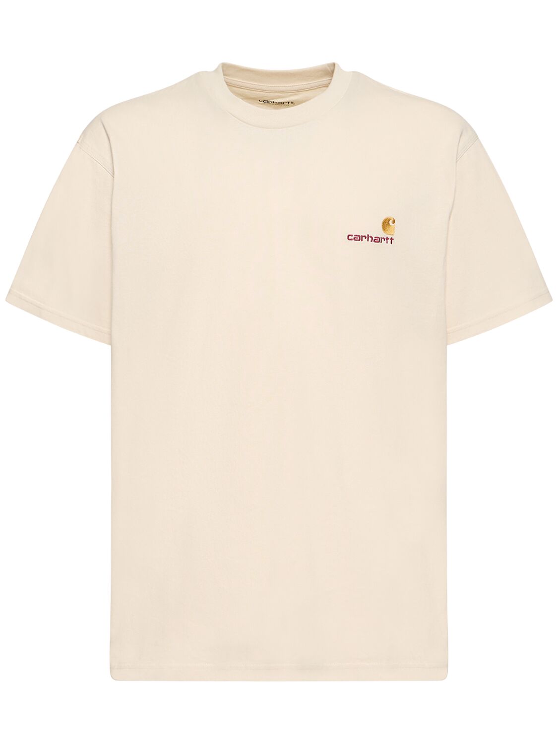 Carhartt Beige American Script T-shirt In Natural