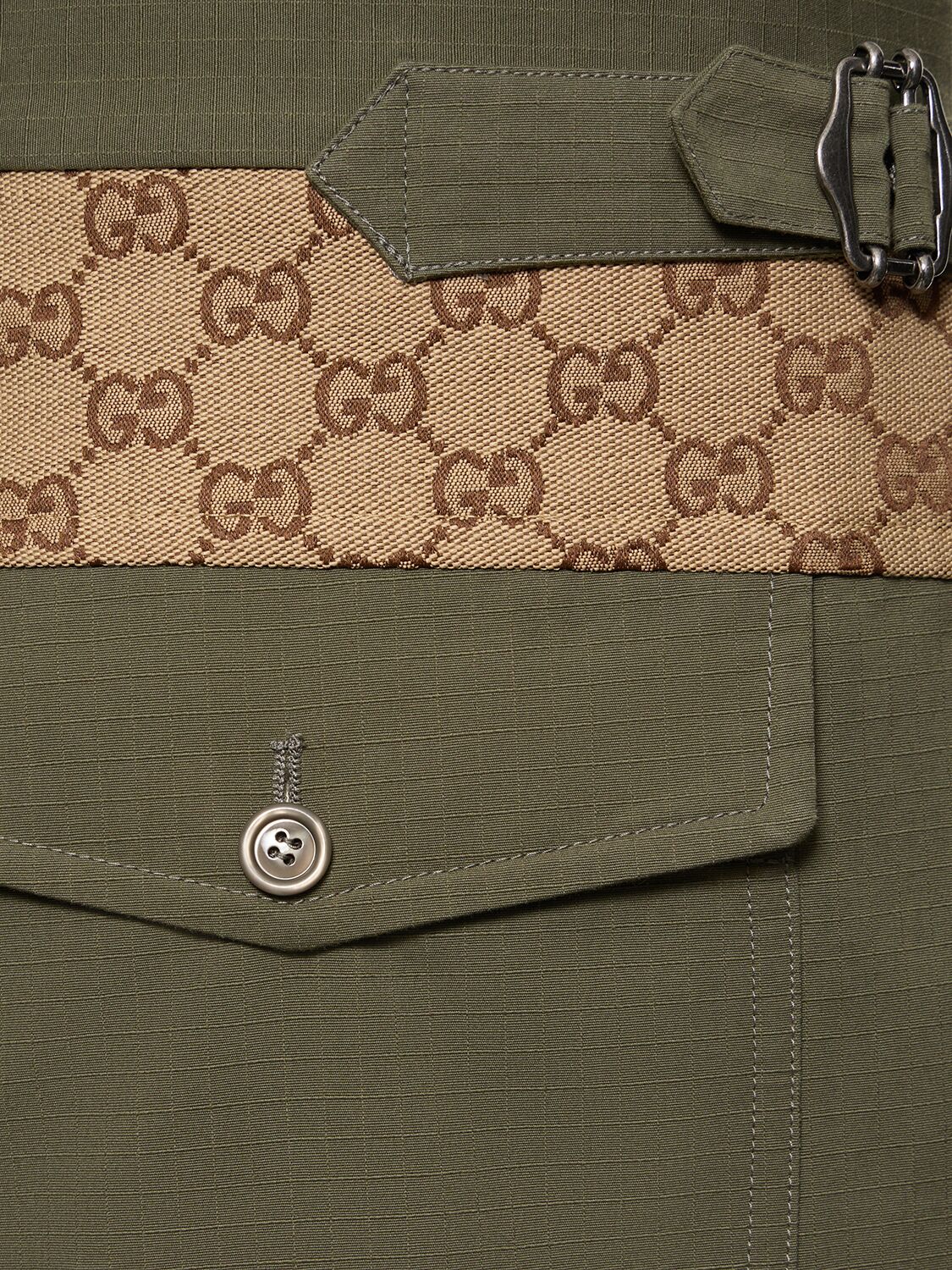 Beige GG-jacquard ripstop holdall, Gucci