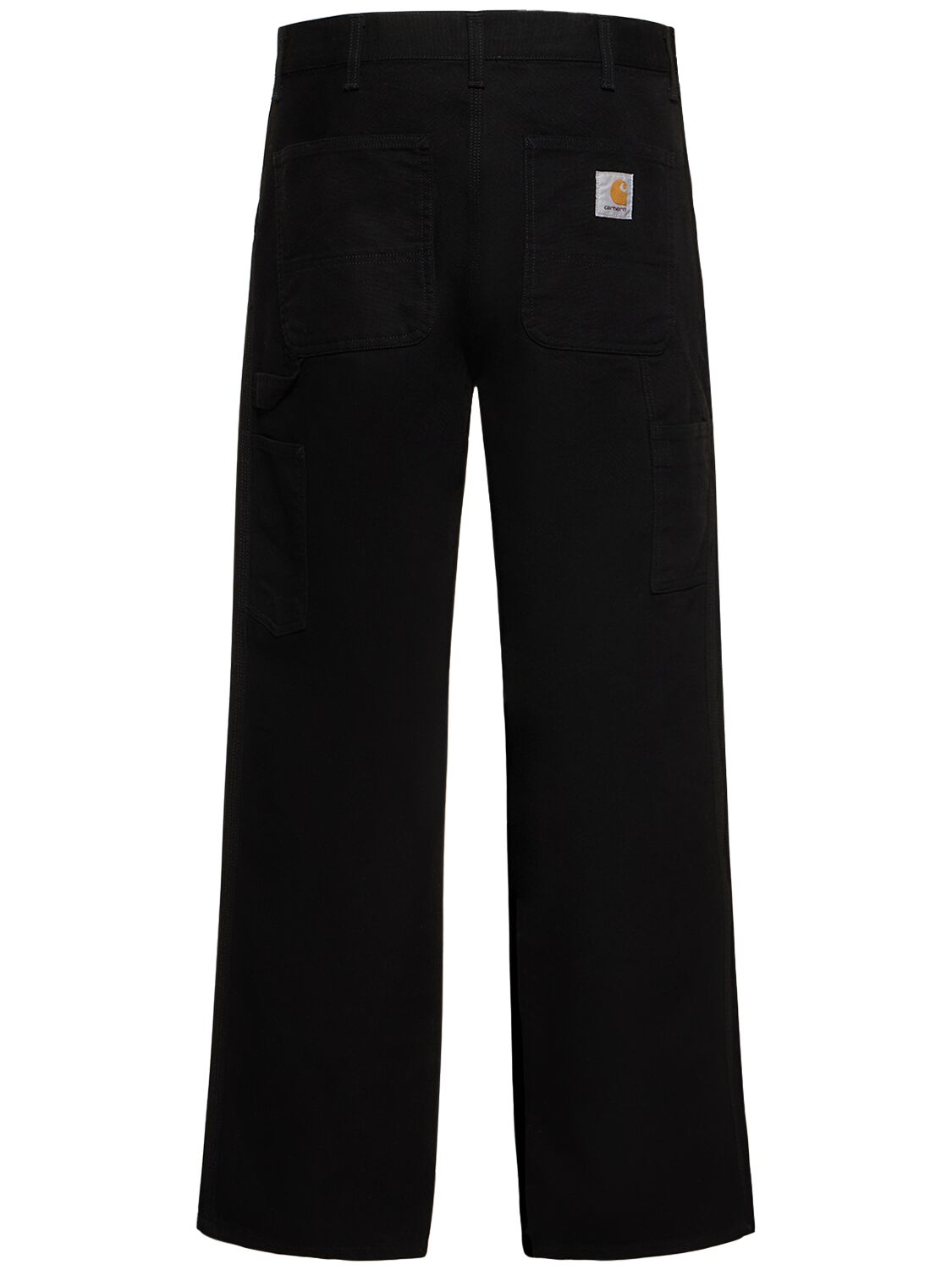 Shop Carhartt Single-knee Relaxed Straight Fit Pants In Rinsed Black