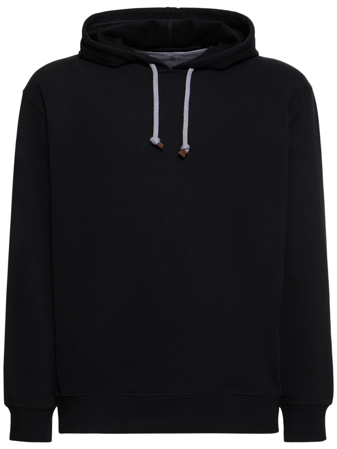 Brunello Cucinelli Cotton-jersey Hoodie In Black
