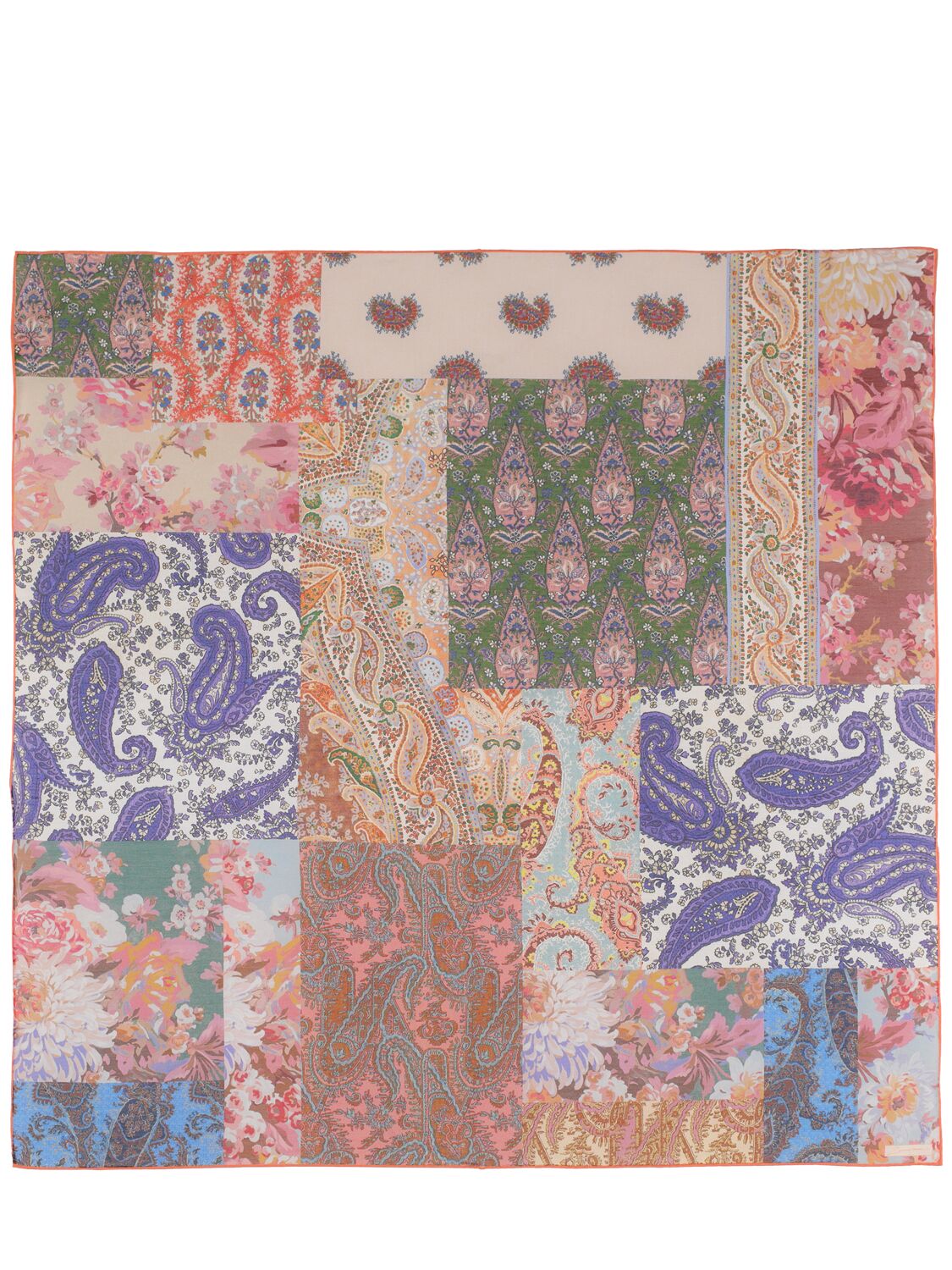 Zimmermann Printed Silk & Cotton Scarf In Patch Paisley