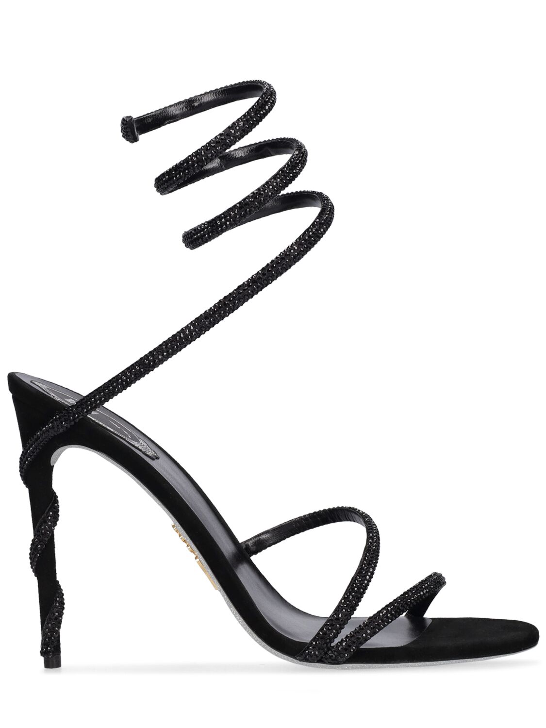 RENÉ CAOVILLA 105mm Satin & Crystal High Heel Sandals