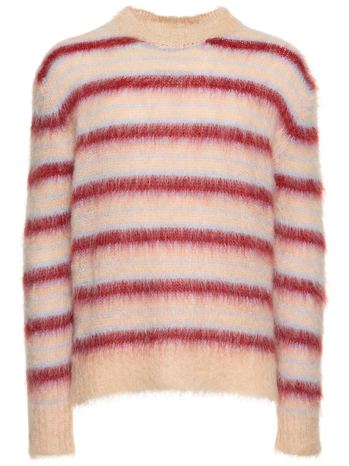 MARNI STRIPED MOHAIR BLEND KNIT SWEATER