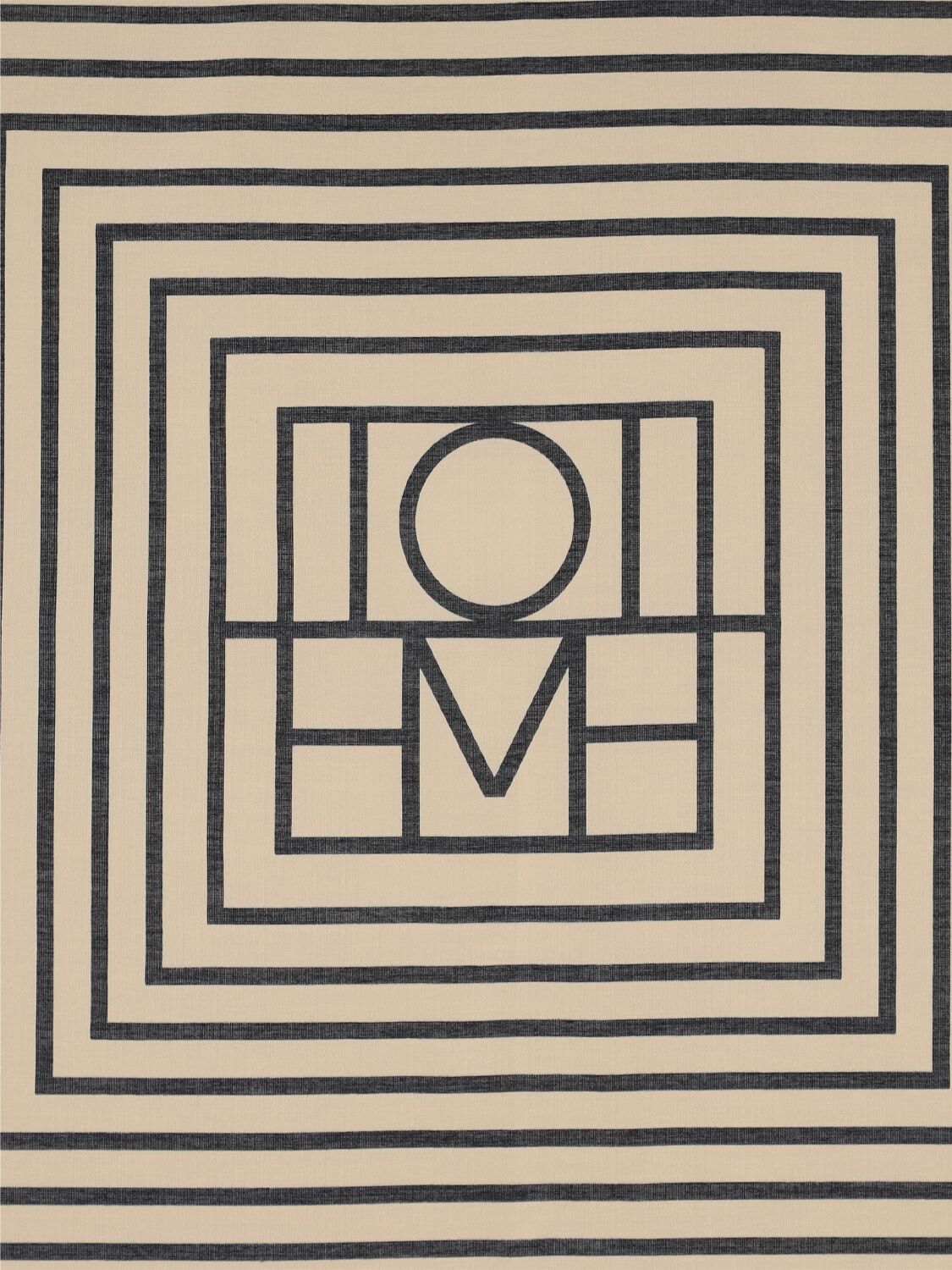 Shop Totême Signature Monogram Cotton & Silk Scarf In Creme