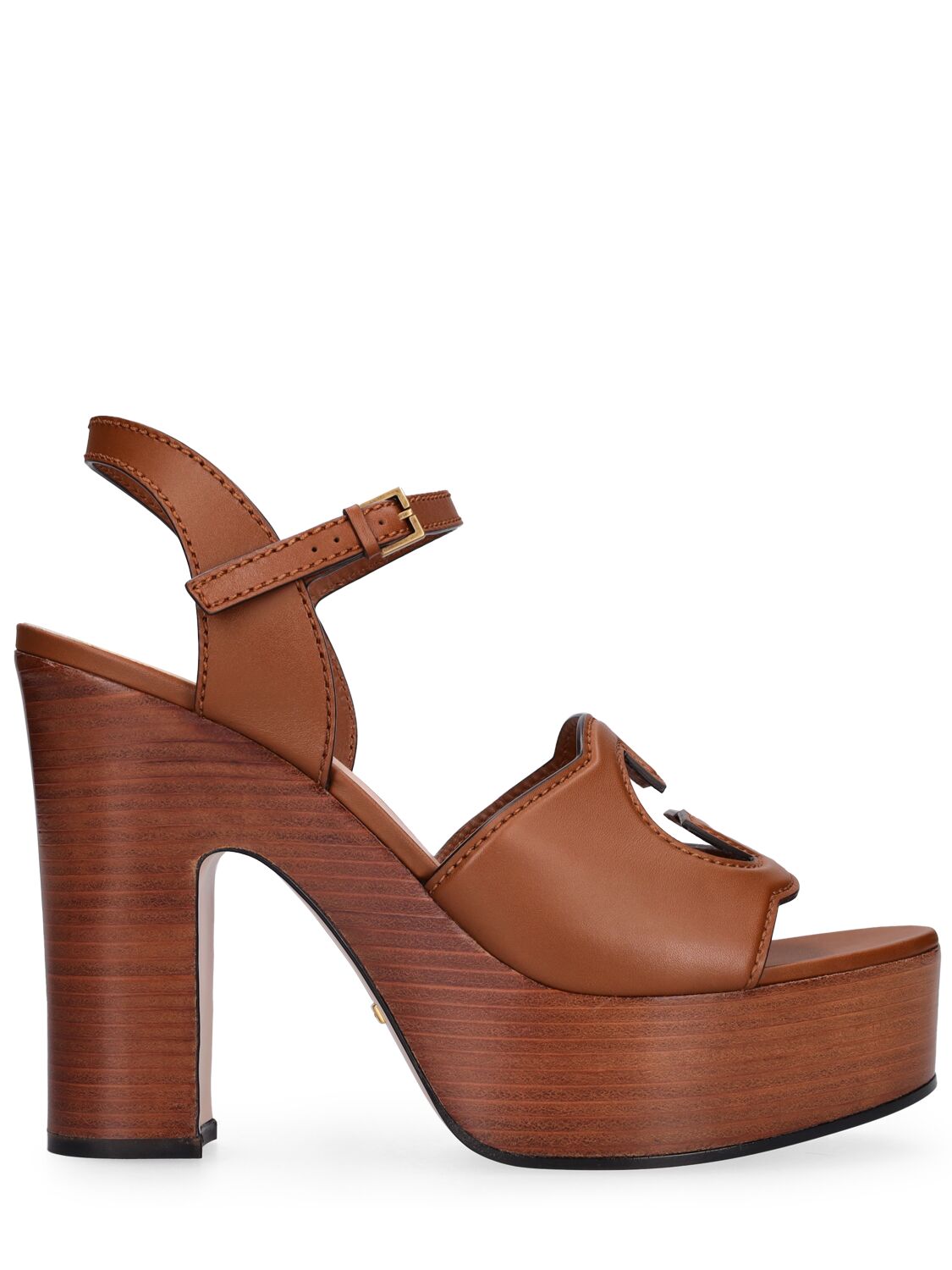 90mm Gucci Cut Leather Sandals – WOMEN > SHOES > SANDALS