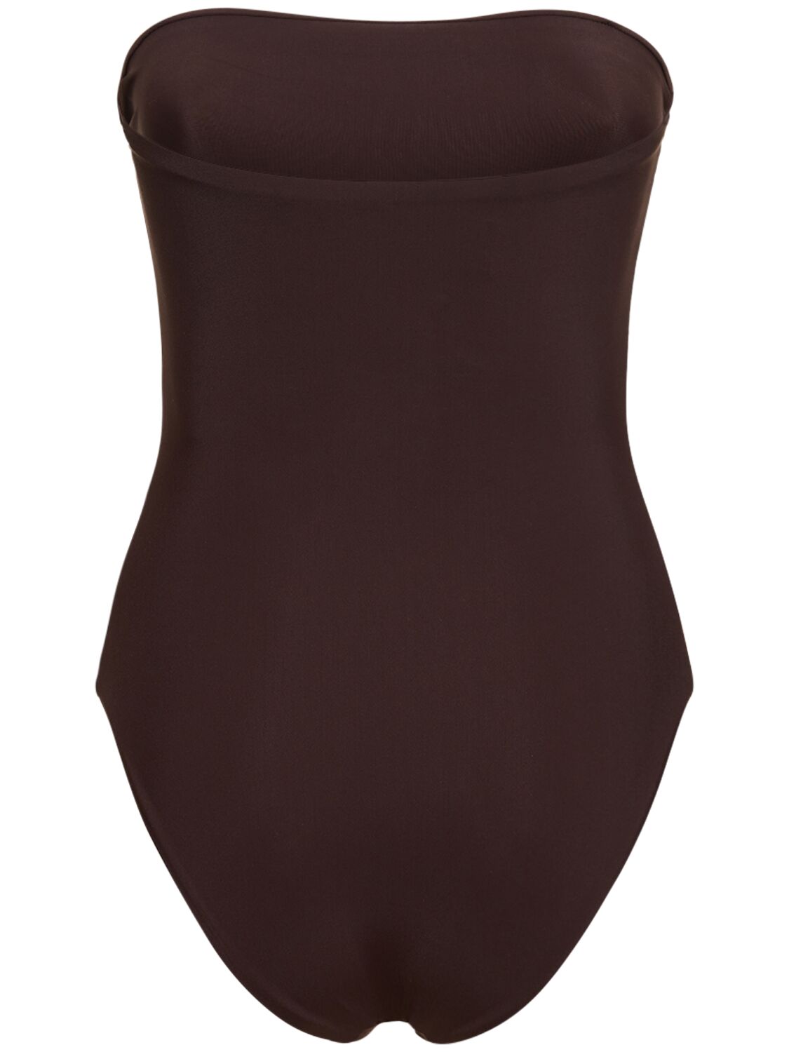 Shop Lido Sedici Strapless One Piece Swimsuit In Brown