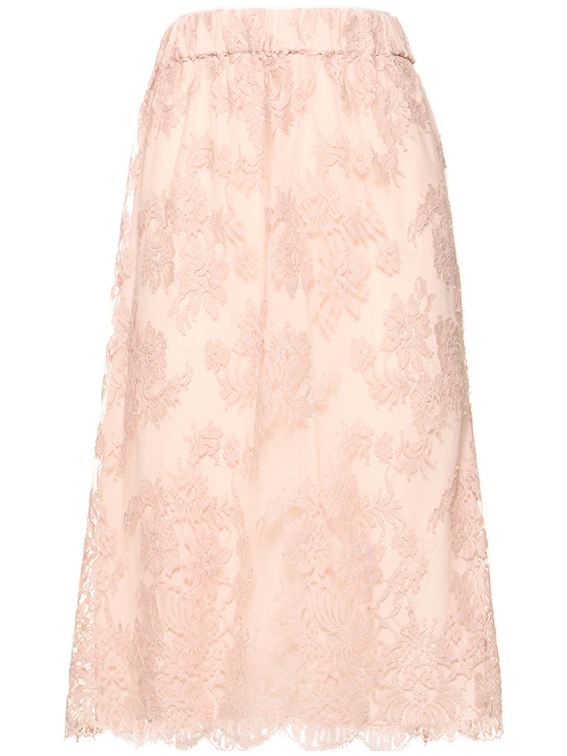 Image of Cotton Blend Lace Skirt