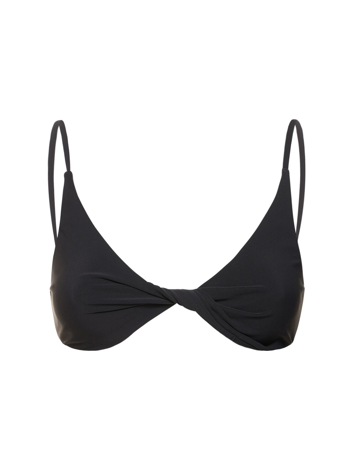 Totême Twist-front Triangle Bikini Top In 黑色